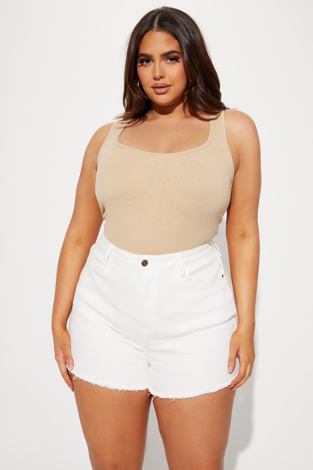 Zoey Racer Back Tank - Taupe - Image 6