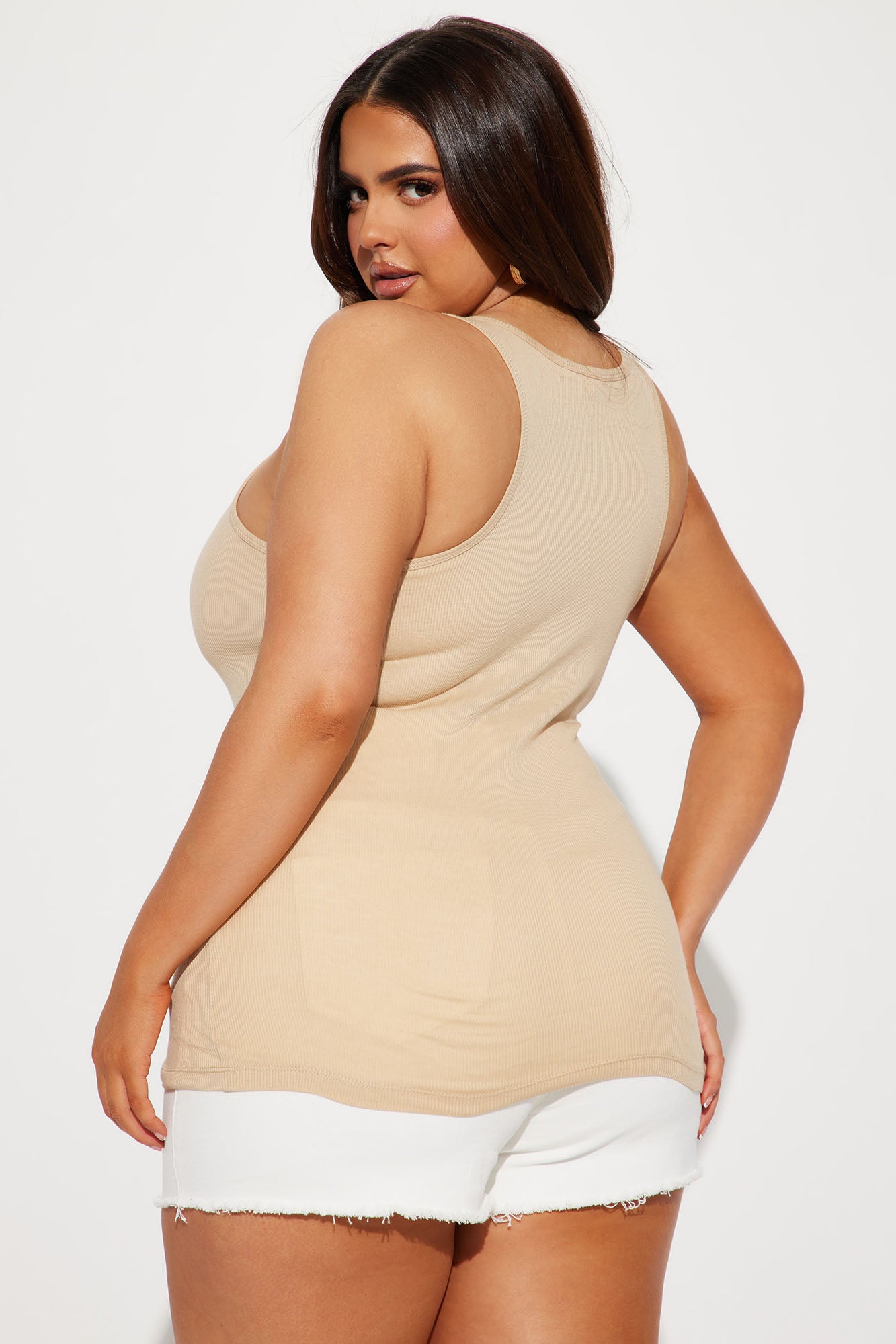 Zoey Racer Back Tank - Taupe - Image 8