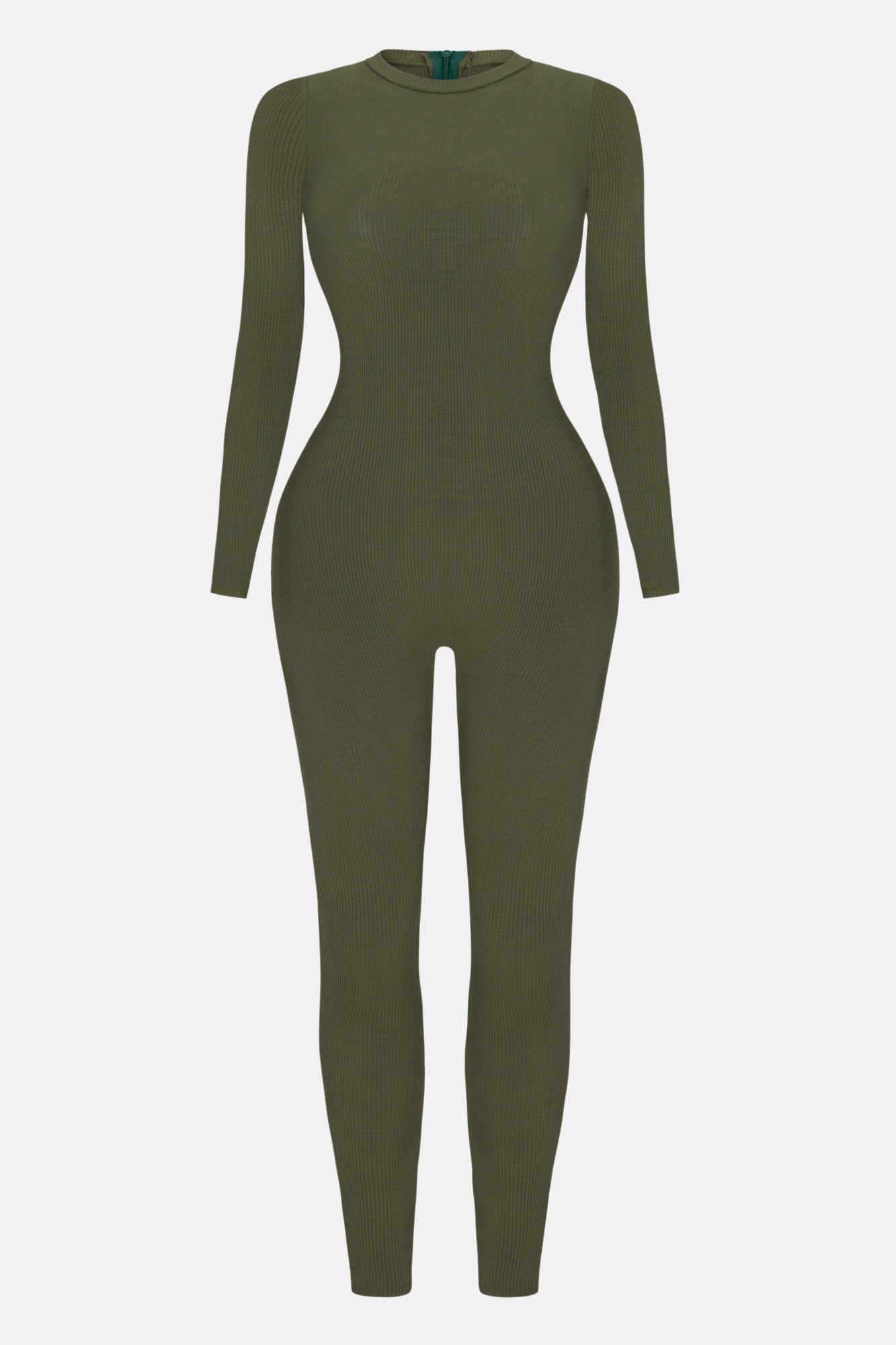Maribel Snatched Jumpsuit - Olive - Image 3