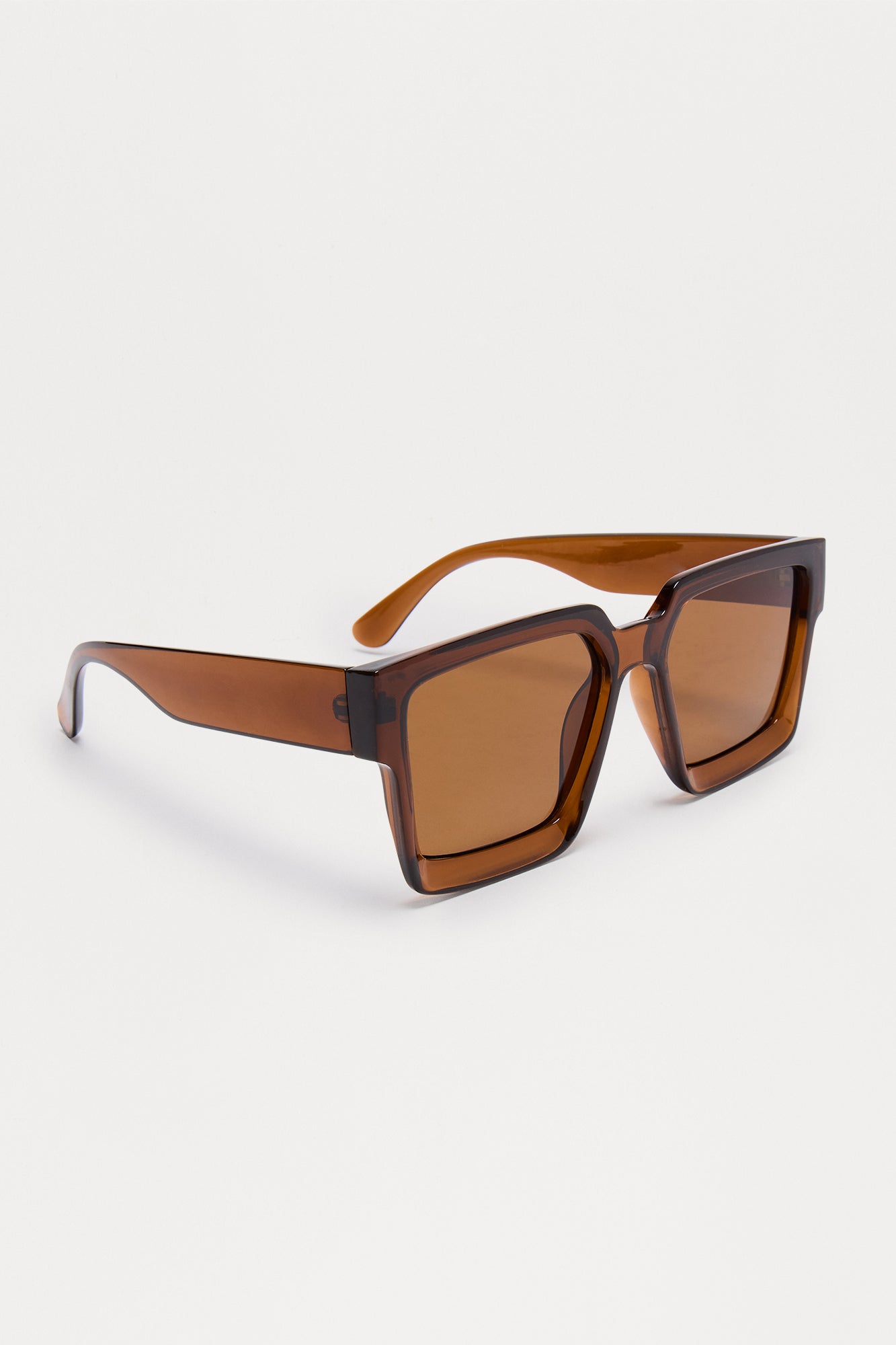 Bounce Square Sunglasses - Brown - Image 4
