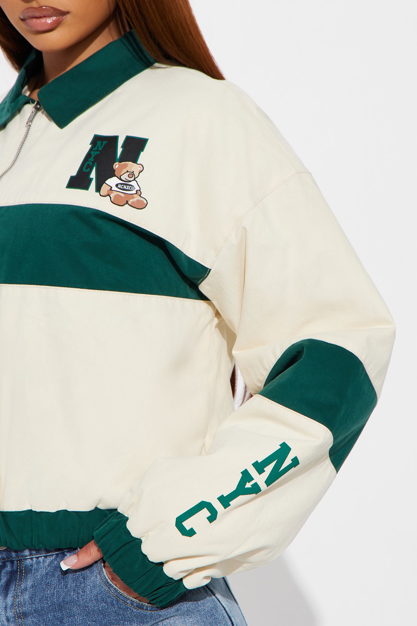 New York Club Varsity Jacket - Green/combo - Image 3