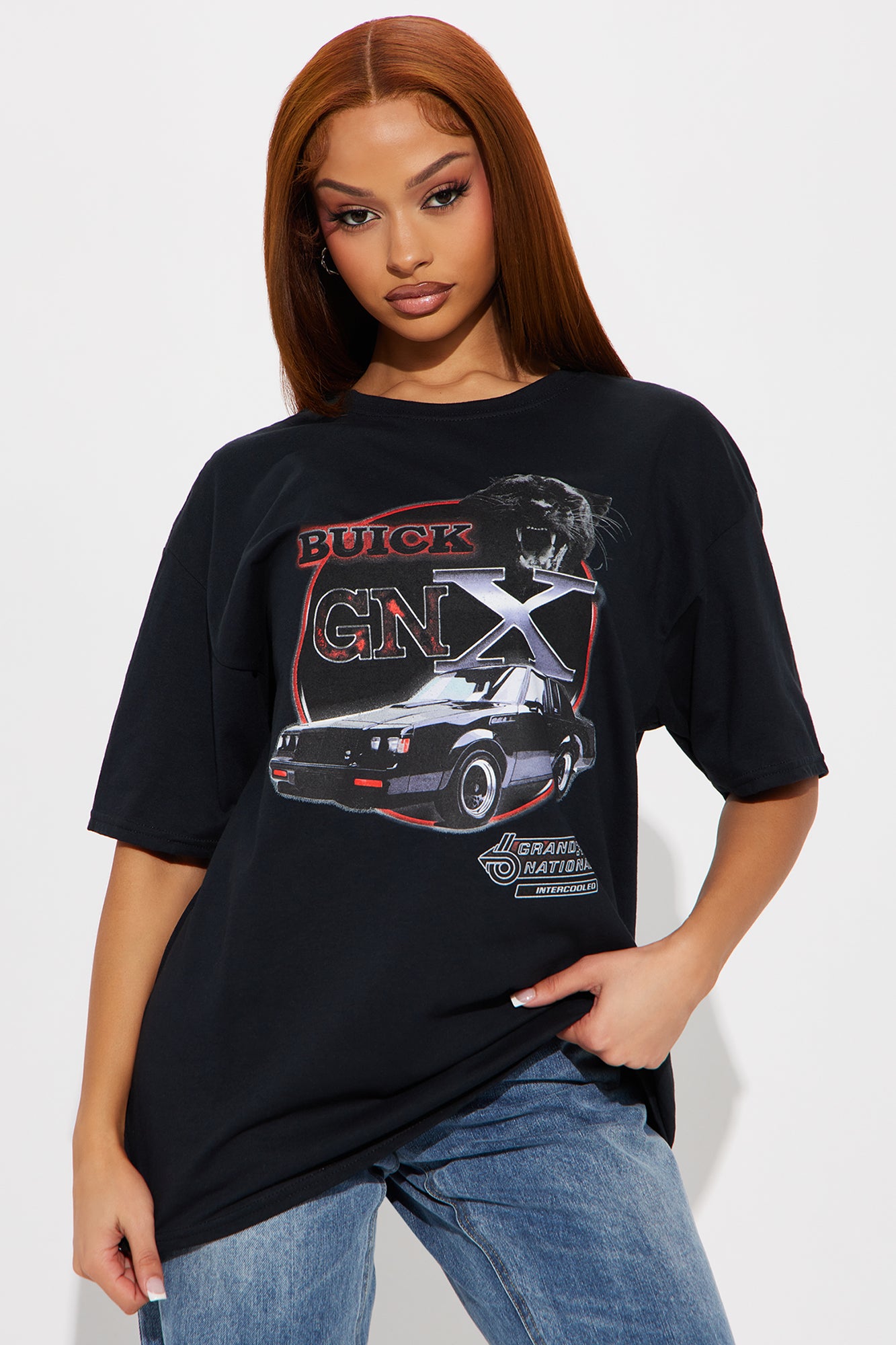 Vintage GNX Grand National Oversized Tee - Black - Image 4