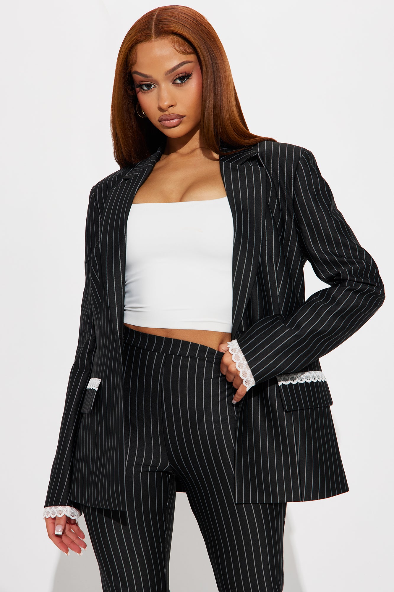 Power Siren Blazer Capri Set - Black - Image 4