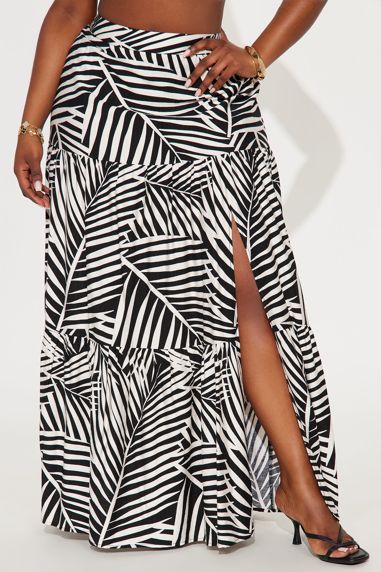 Aruba Tiered Maxi Skirt - Black/combo - Image 5