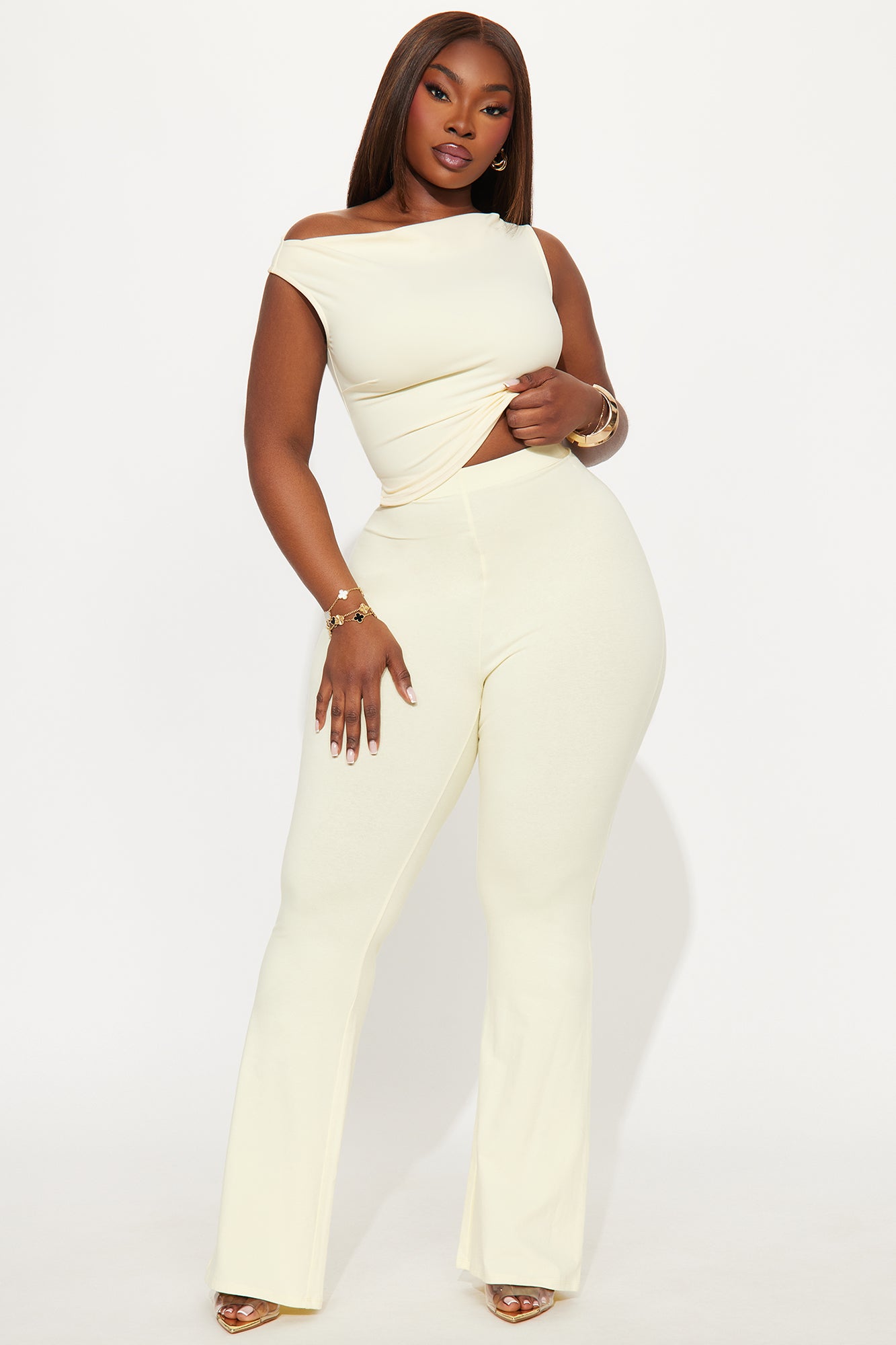 Adriana Flare Pant - Butter Yellow - Image 4