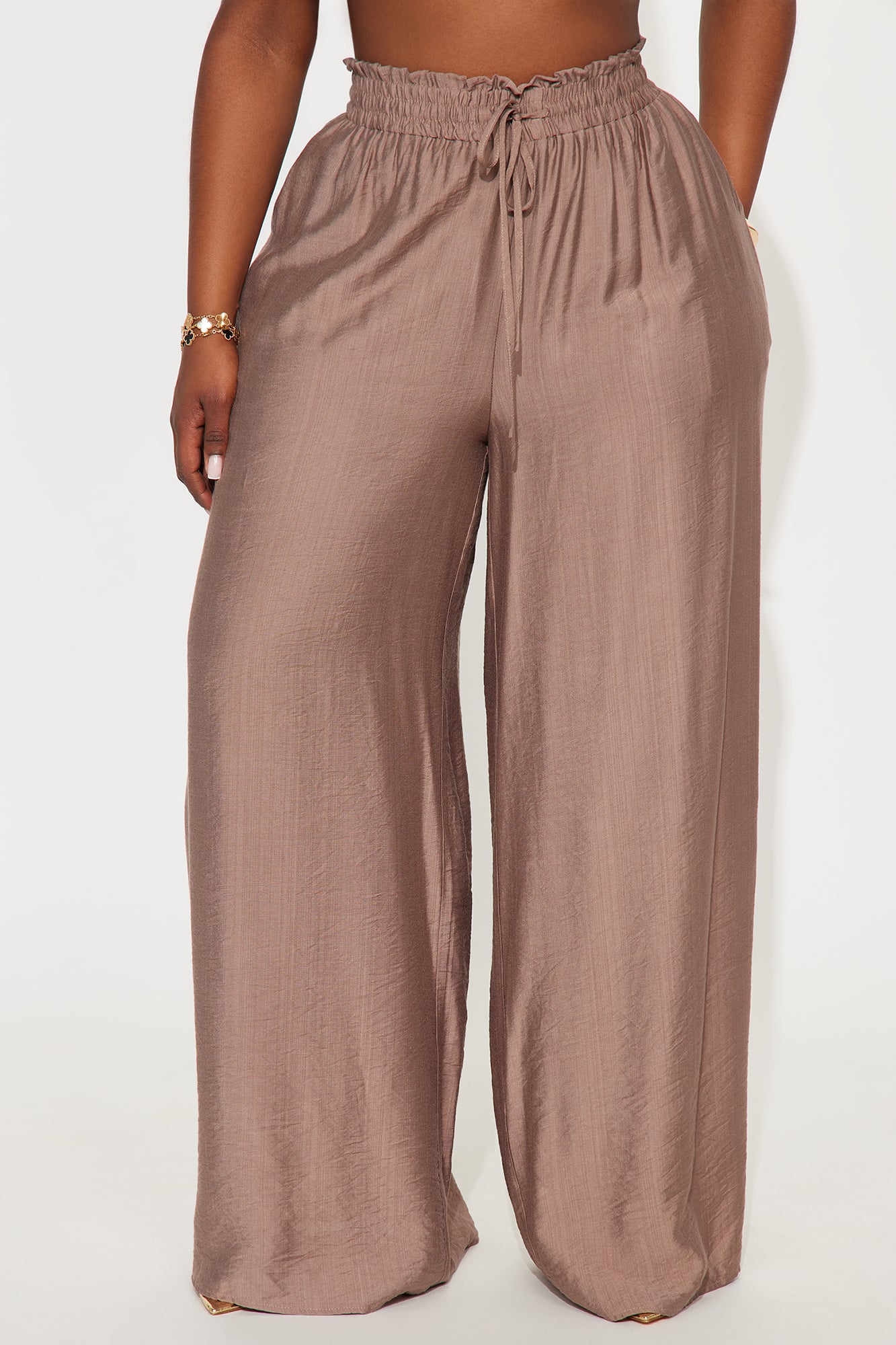 Meet At Sunset Wide Leg Pant - Mocha - Image 5