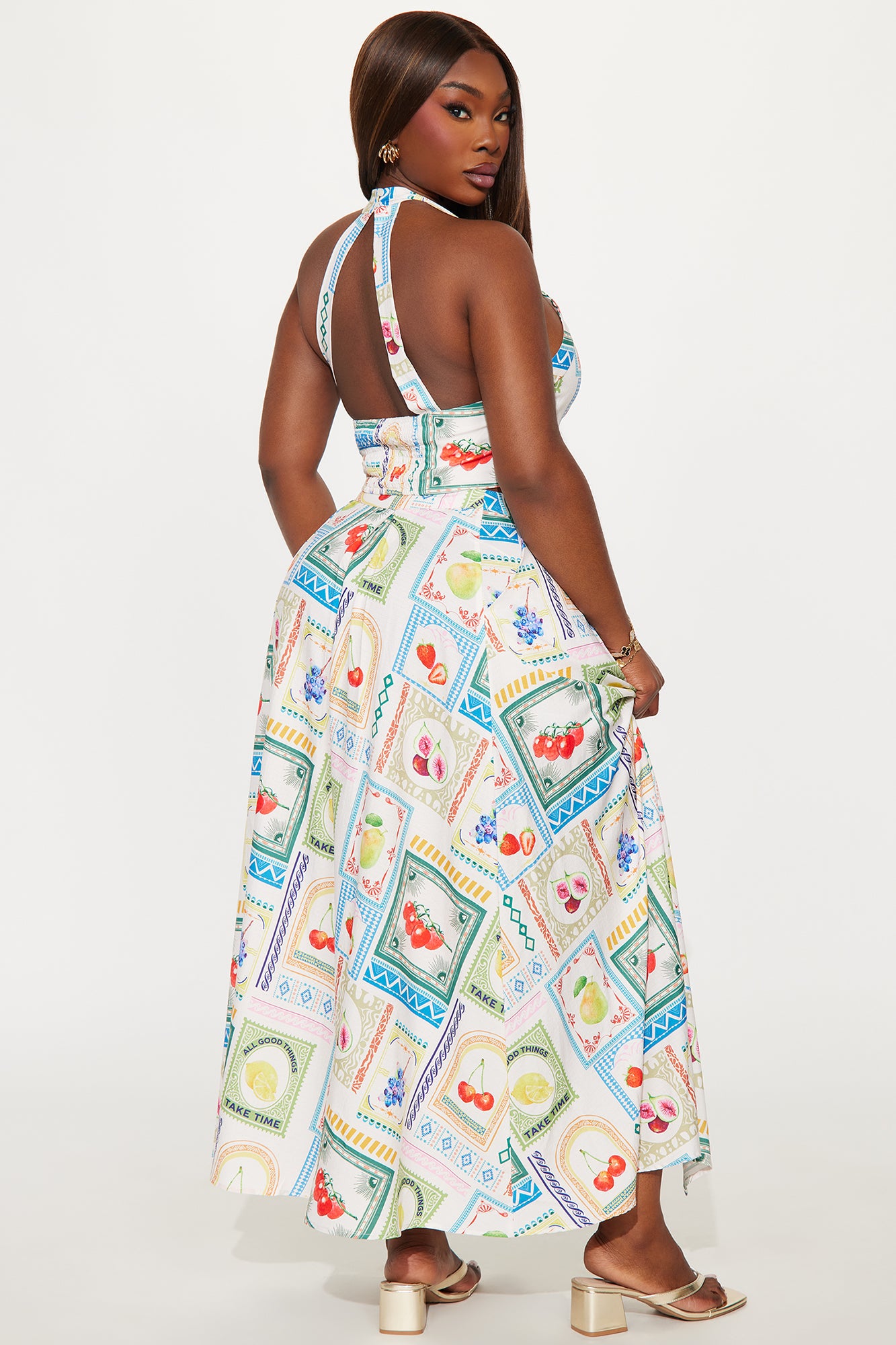 Feeling Fruity Midi Skirt Set - Ivory/combo - Image 6