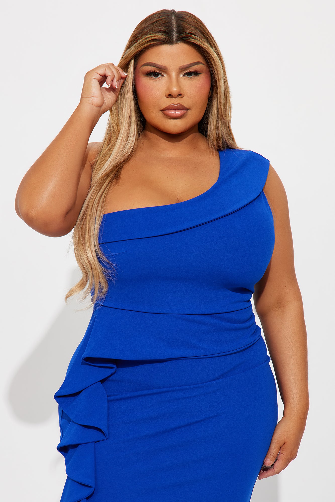 Can You Believe Crepe Gown - CobaltBlue - Image 5
