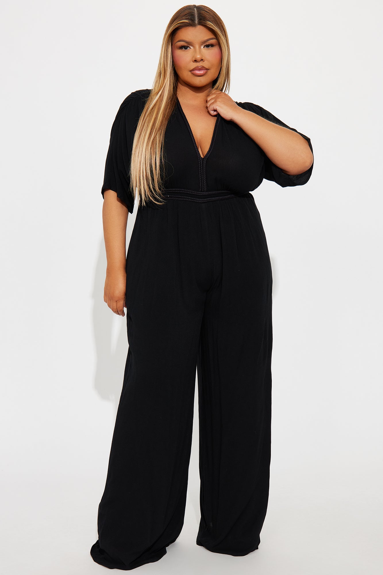 New Mindset Wide Leg Jumpsuit - Black - Image 4