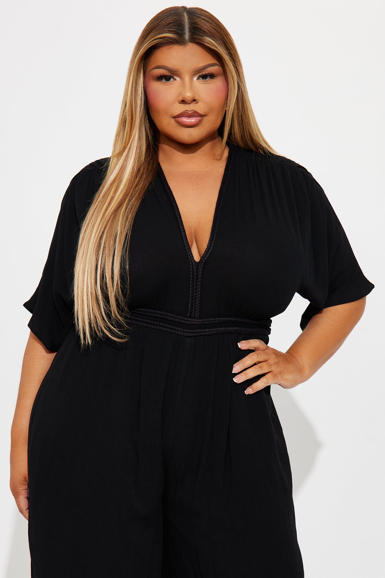 New Mindset Wide Leg Jumpsuit - Black - Image 5