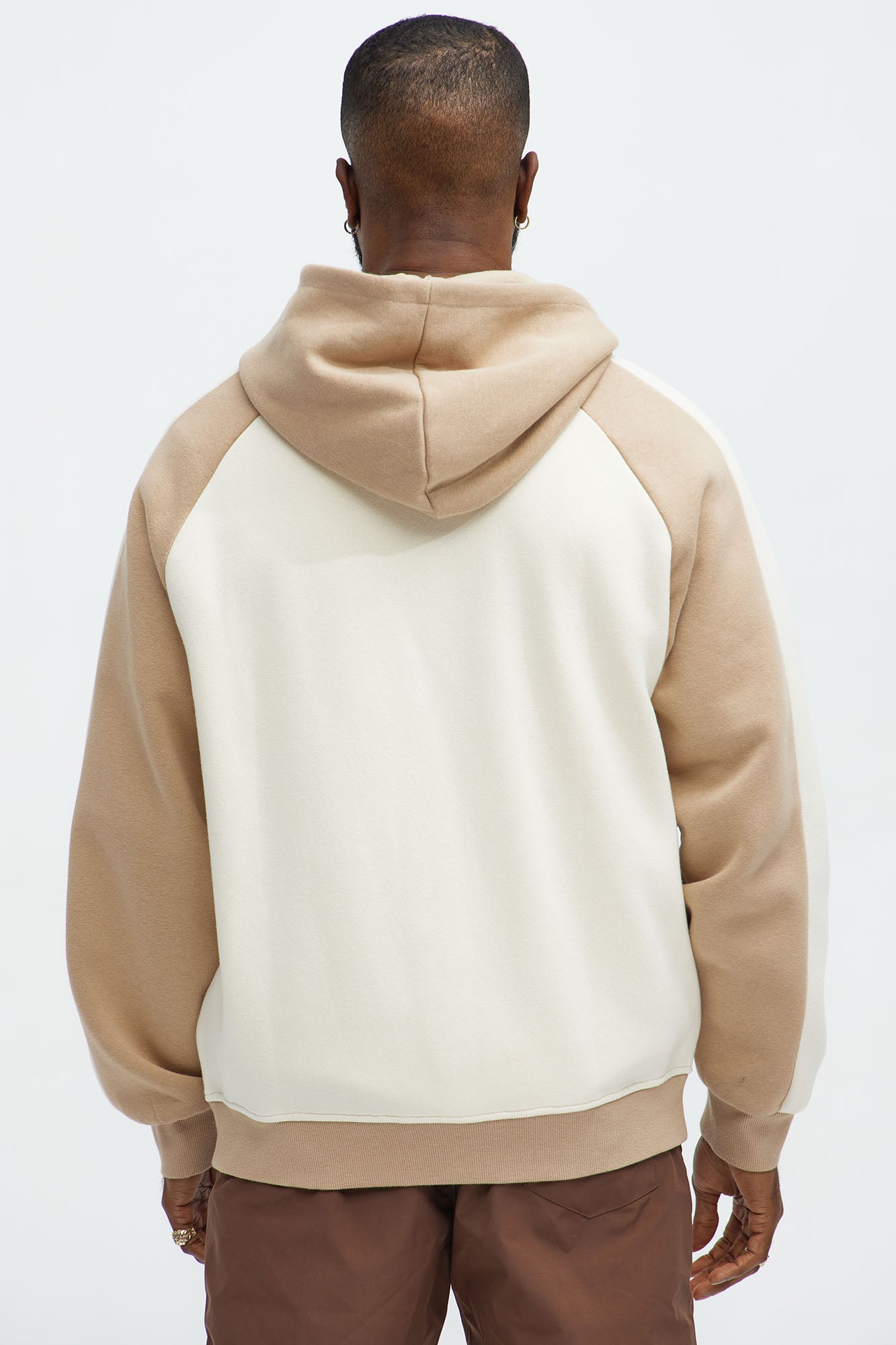Tyson Entertaining Raglan Zip Up Hoodie - Cream/combo - Image 5