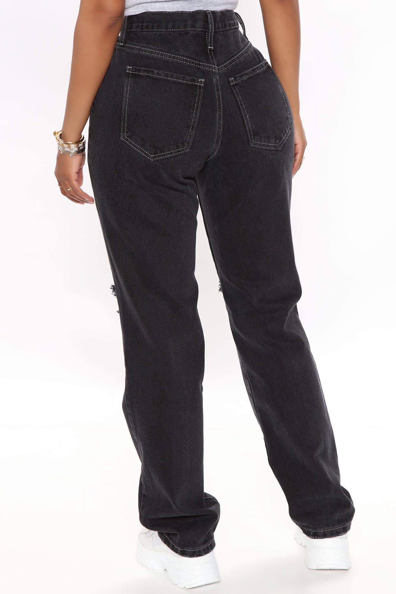 Leave It To Me Straight Leg Jeans - Black - Image 7
