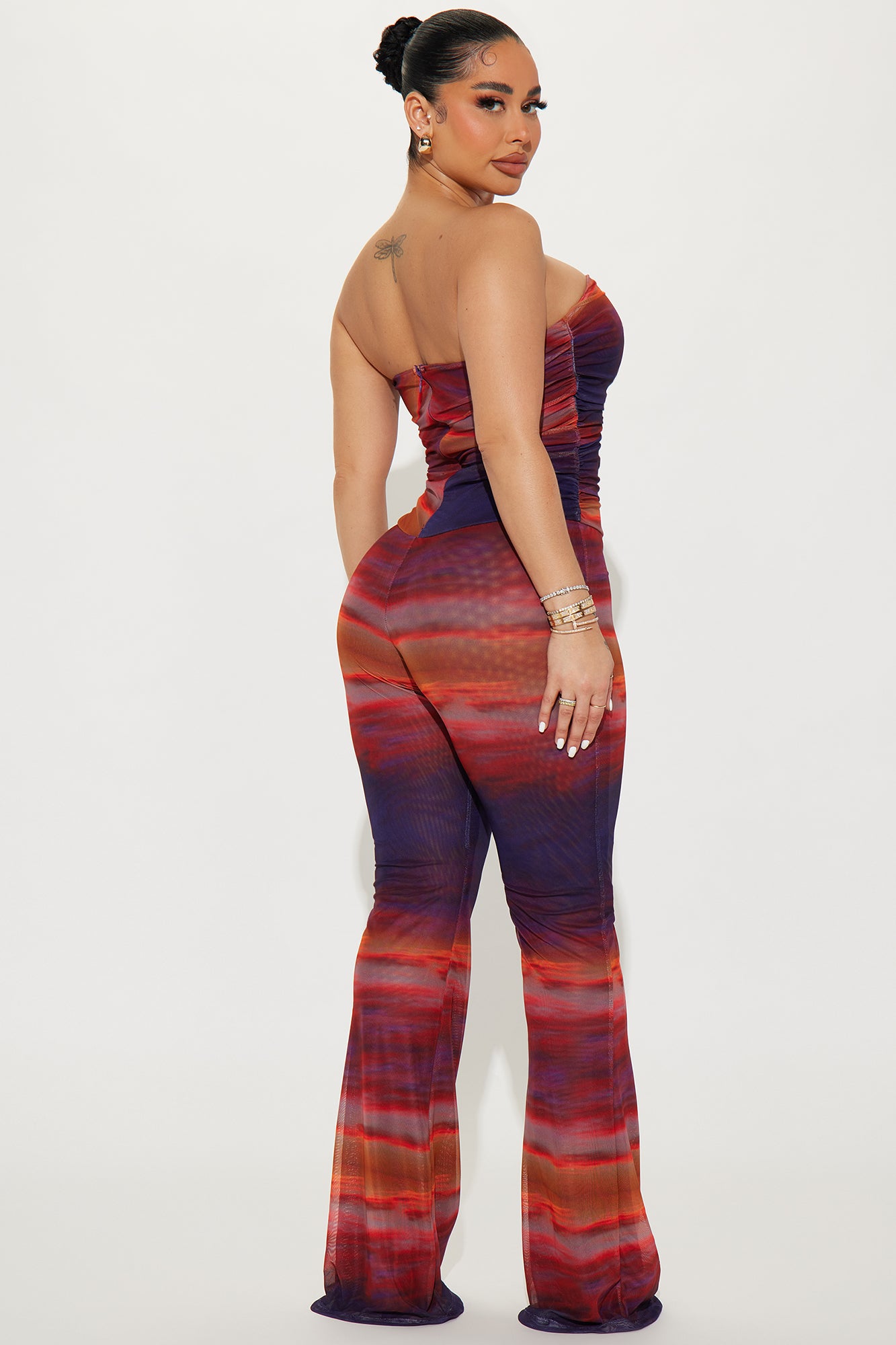 Desire Mesh Jumpsuit - Purple/combo - Image 3
