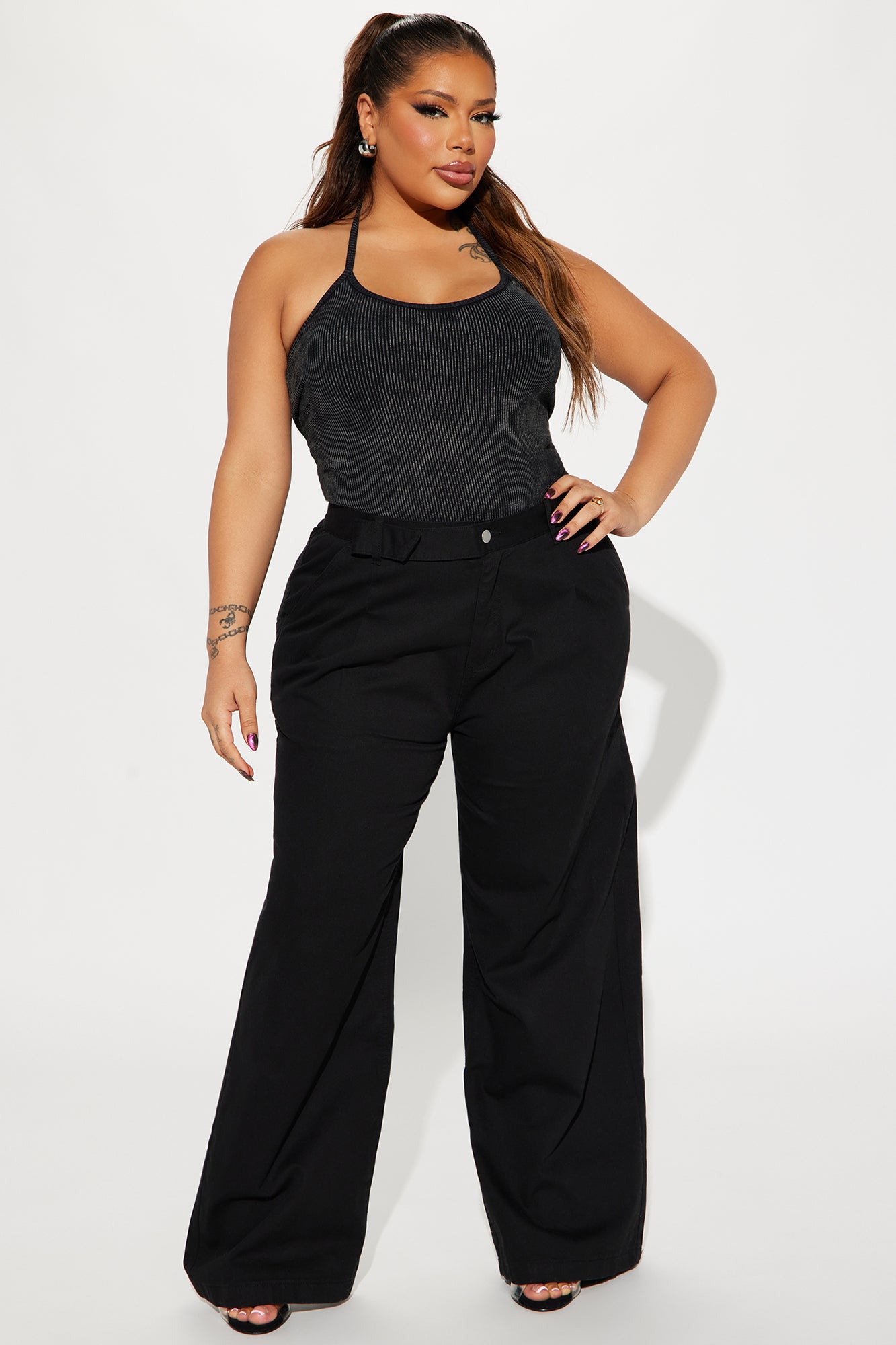 Ari Washed Bodysuit - Black Wash - Image 6