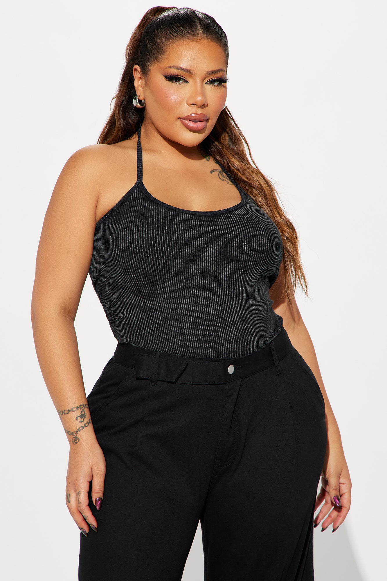 Ari Washed Bodysuit - Black Wash - Image 7