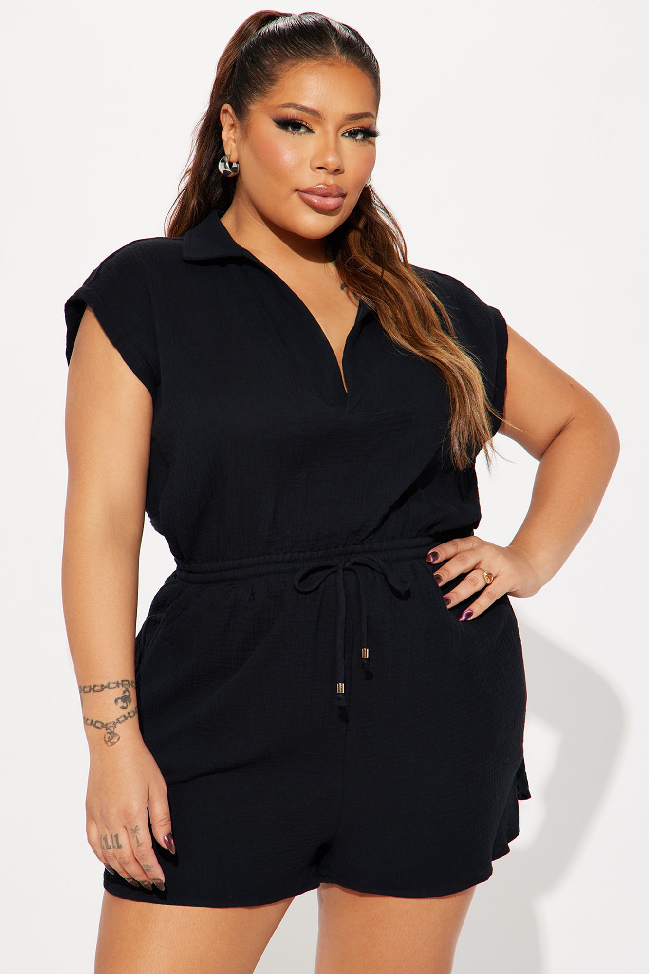 White Sands Romper - Black - Image 5