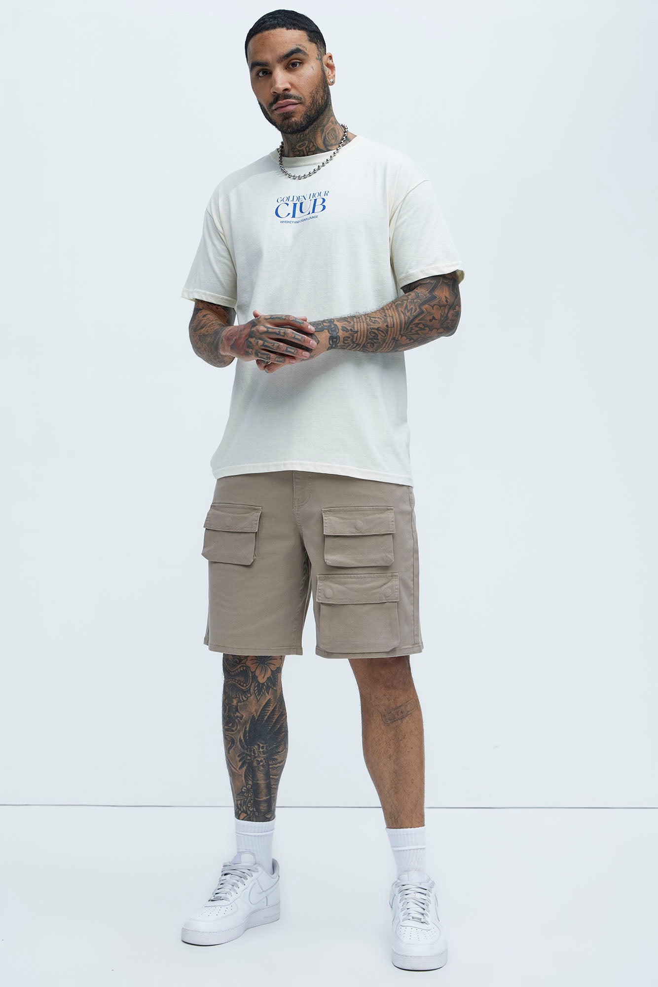 Bobby Twill Cargo Shorts - Khaki - Image 3