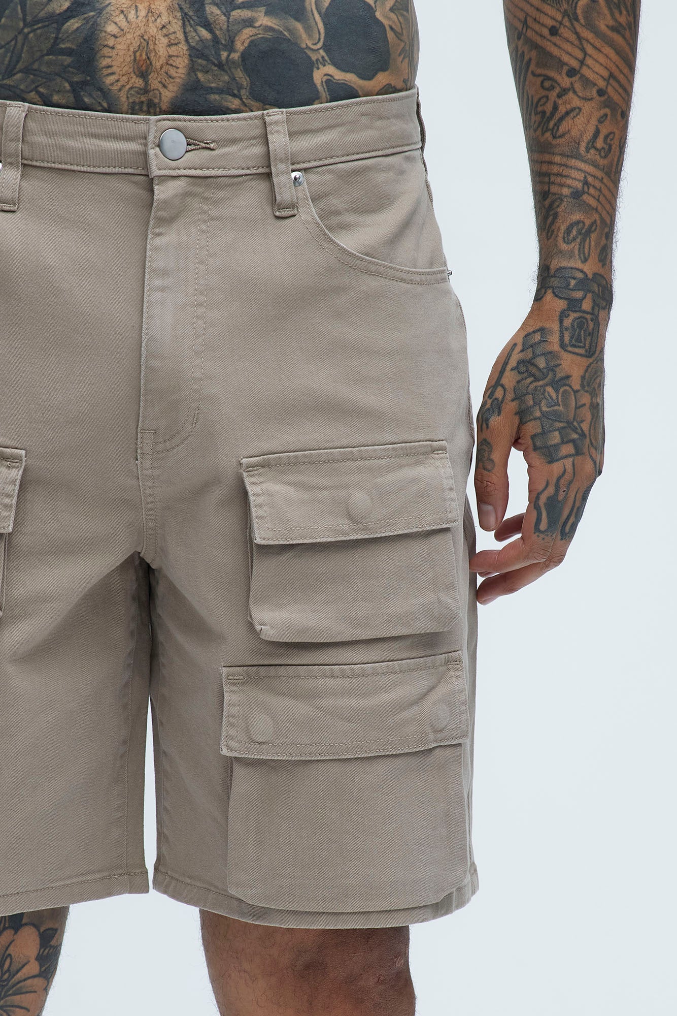 Bobby Twill Cargo Shorts - Khaki - Image 4