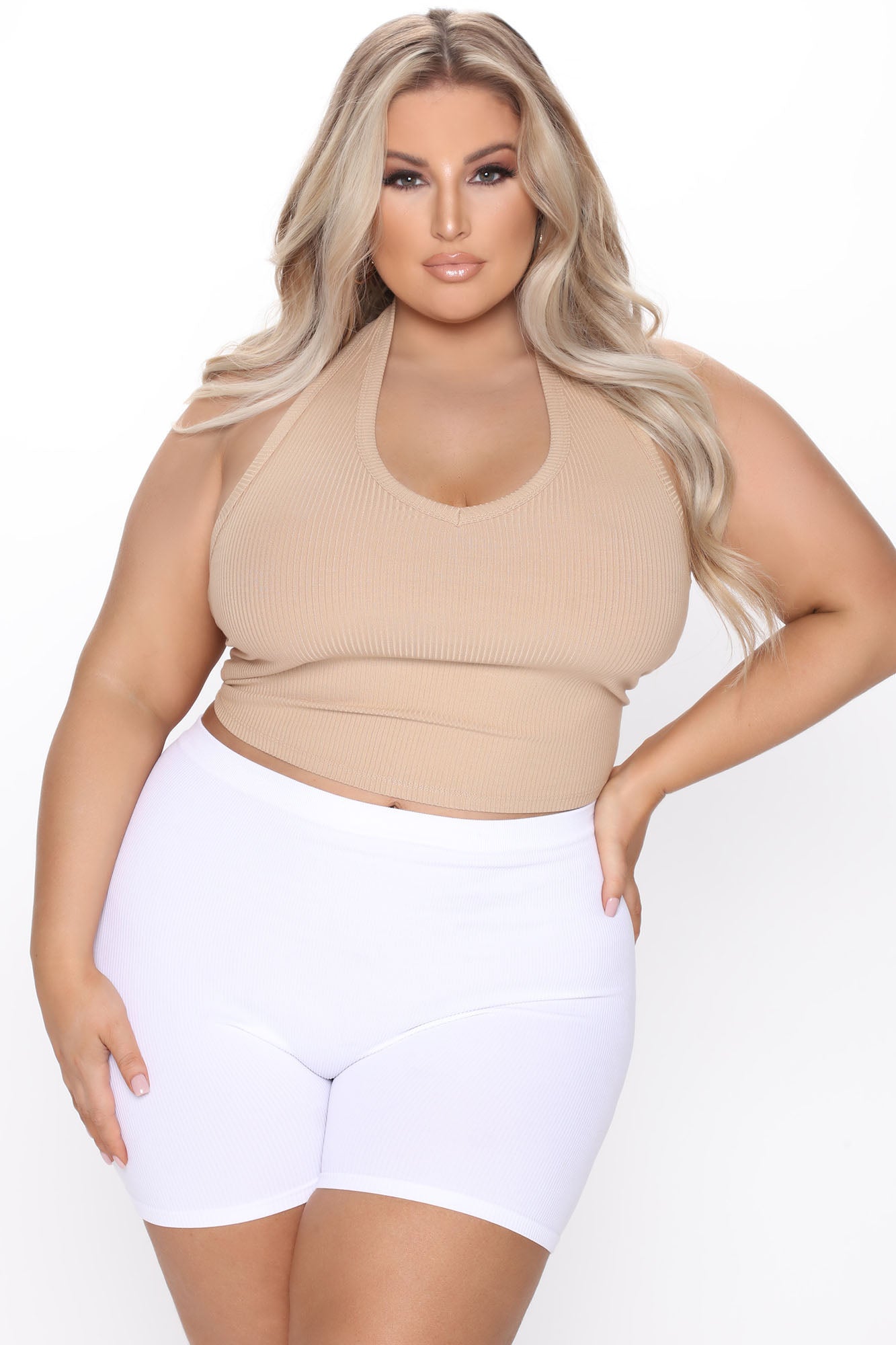 The New Me Halter Top - Khaki - Image 5