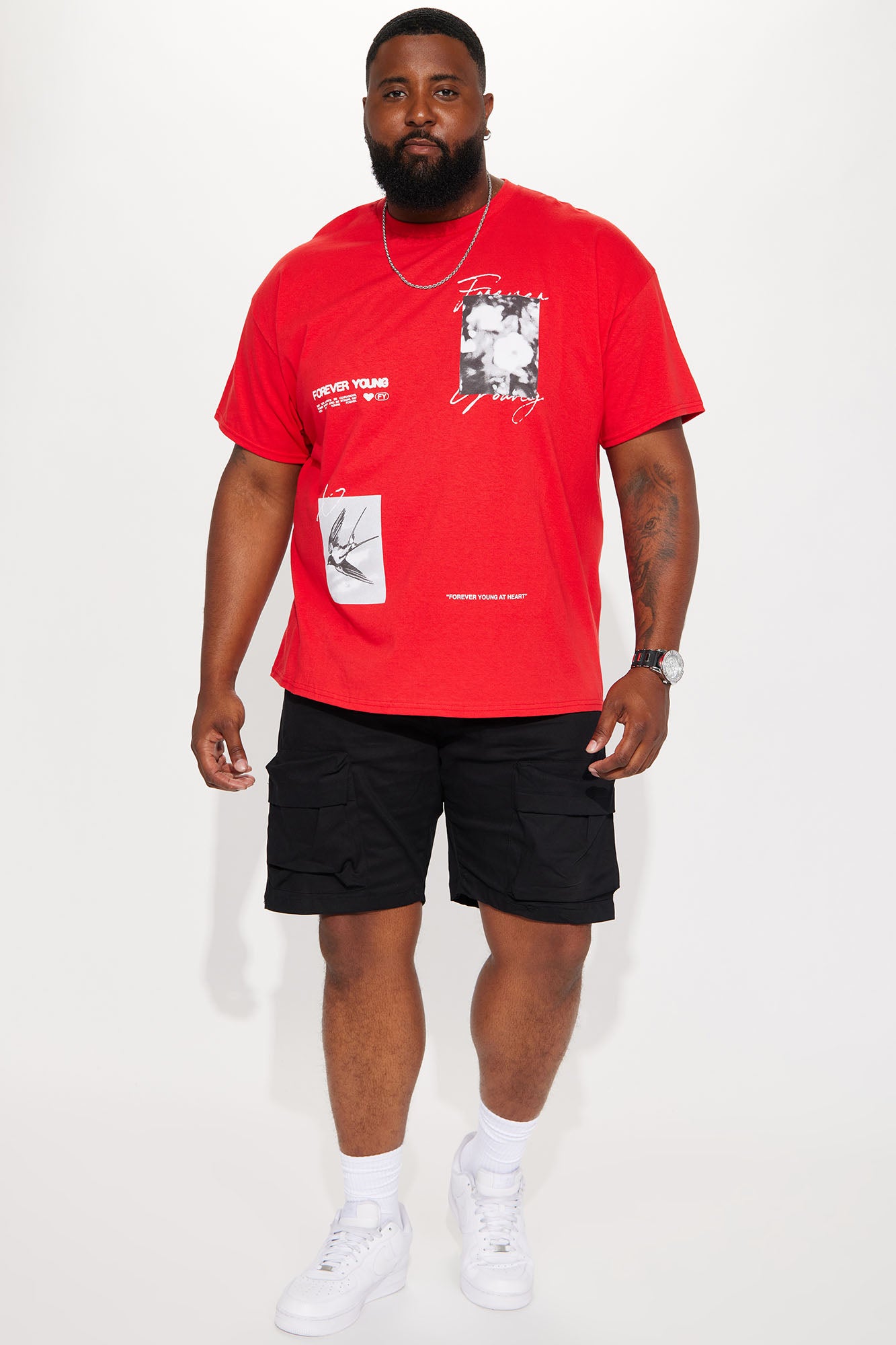Young Forever Short Sleeve Tee - Red - Image 5