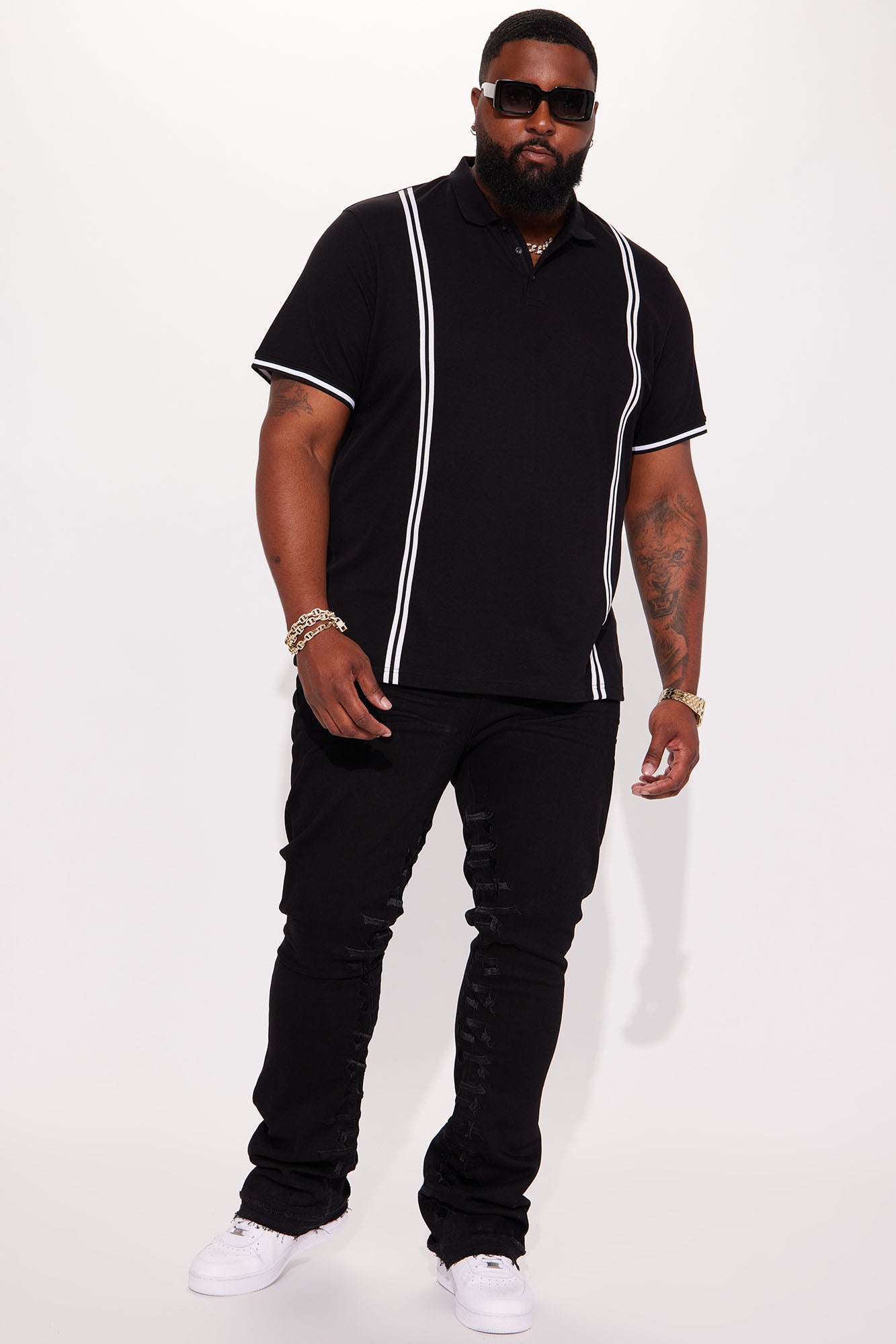 Strikeout Short Sleeve Polo - Black - Image 5