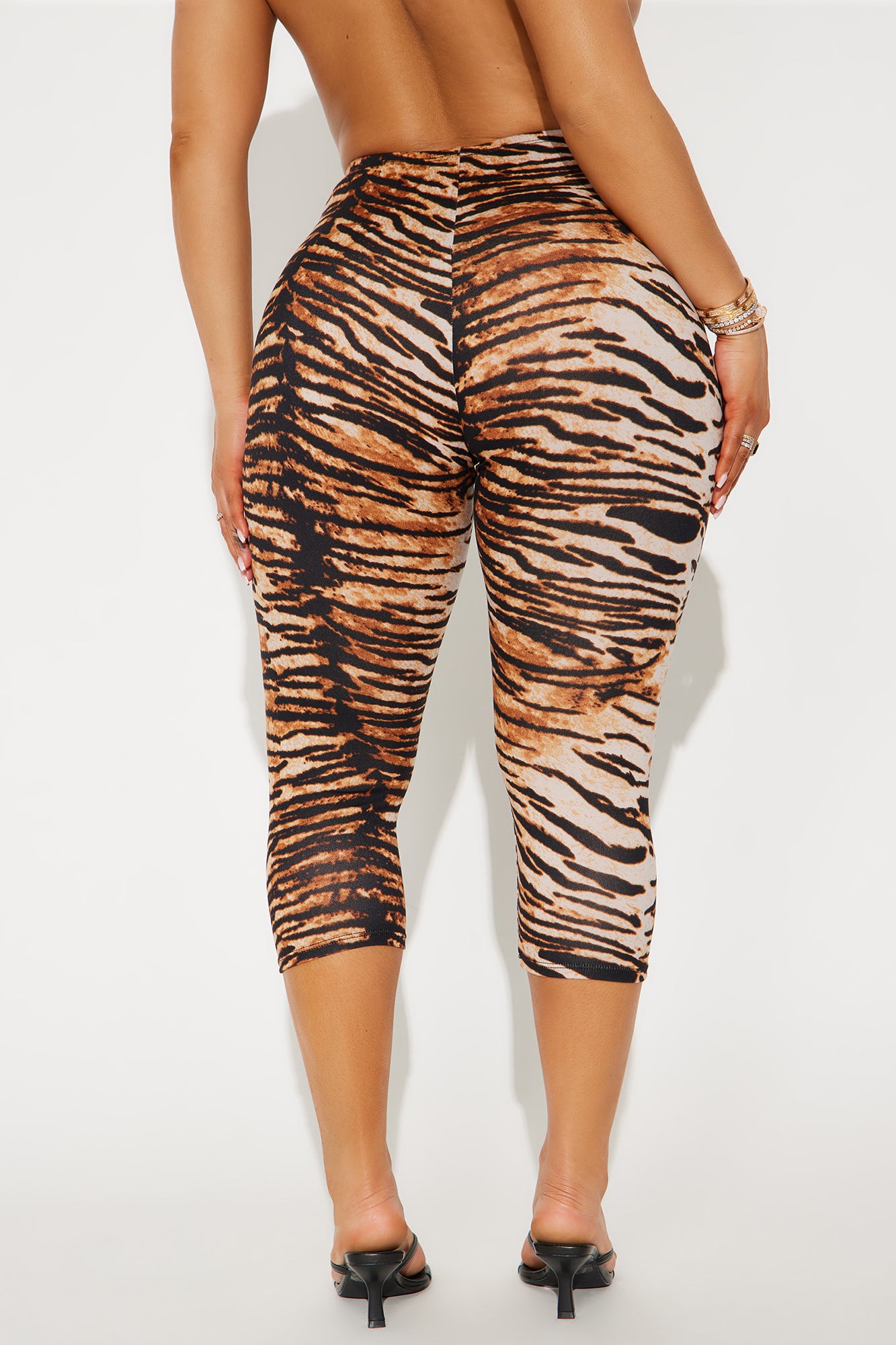 Do You Feel Me Capri Legging - Brown/combo - Image 3