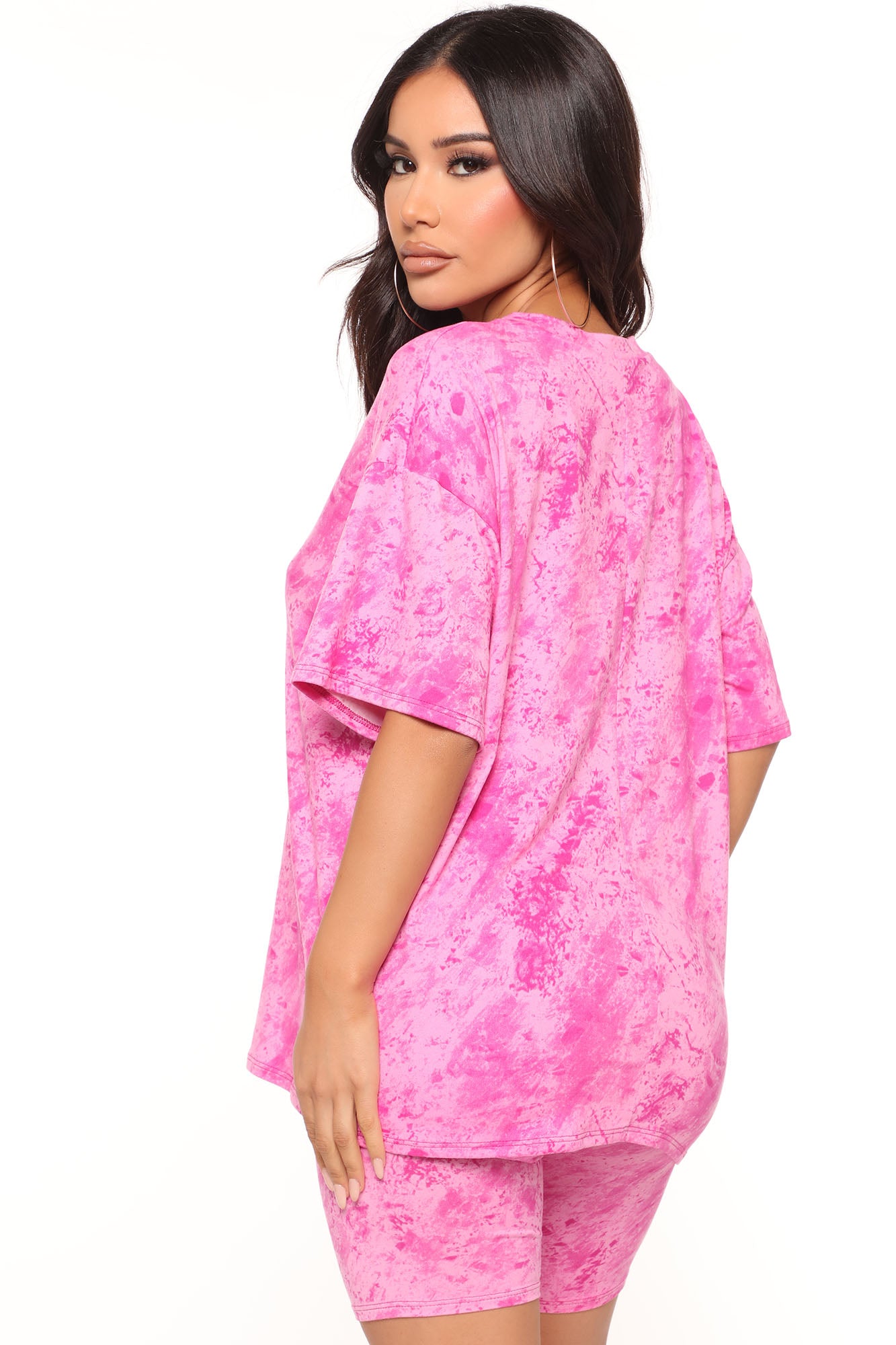 Chelsea Biker Short Set - Fuchsia - Image 5