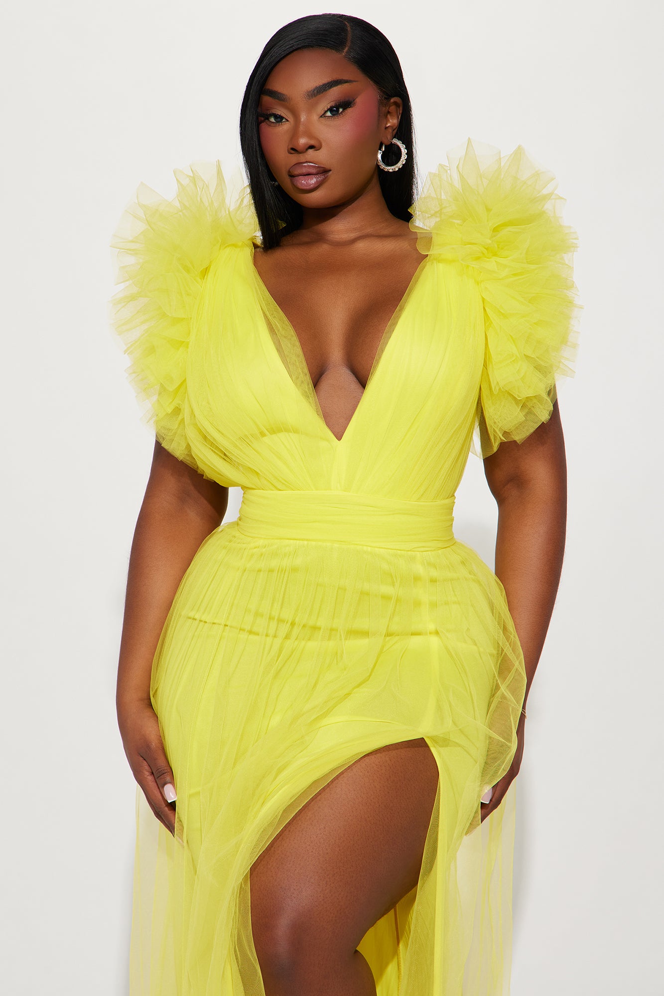 Lush Life Tulle Gown - Yellow - Image 5