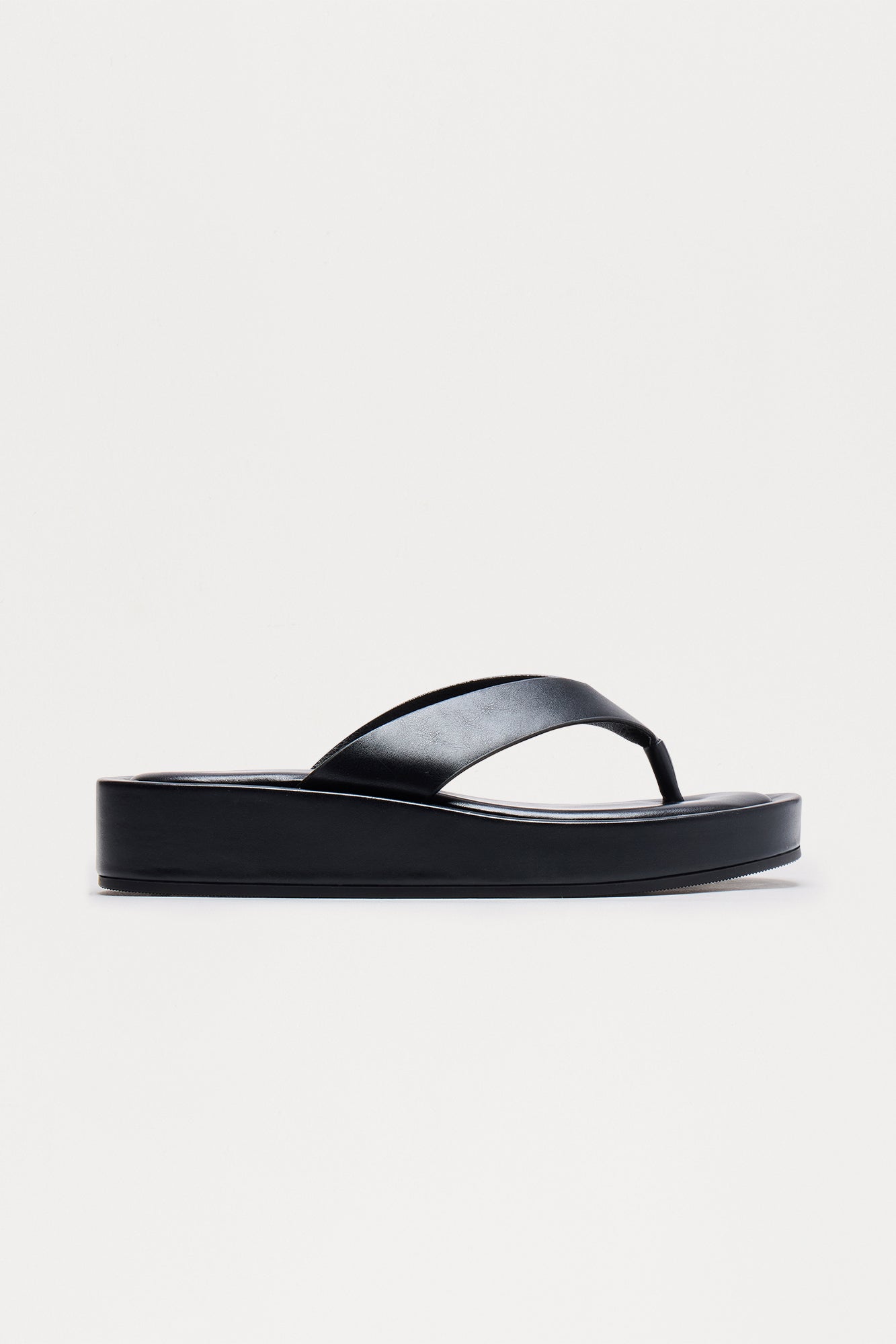 Tropics Platform Flip Flops - Black - Image 3