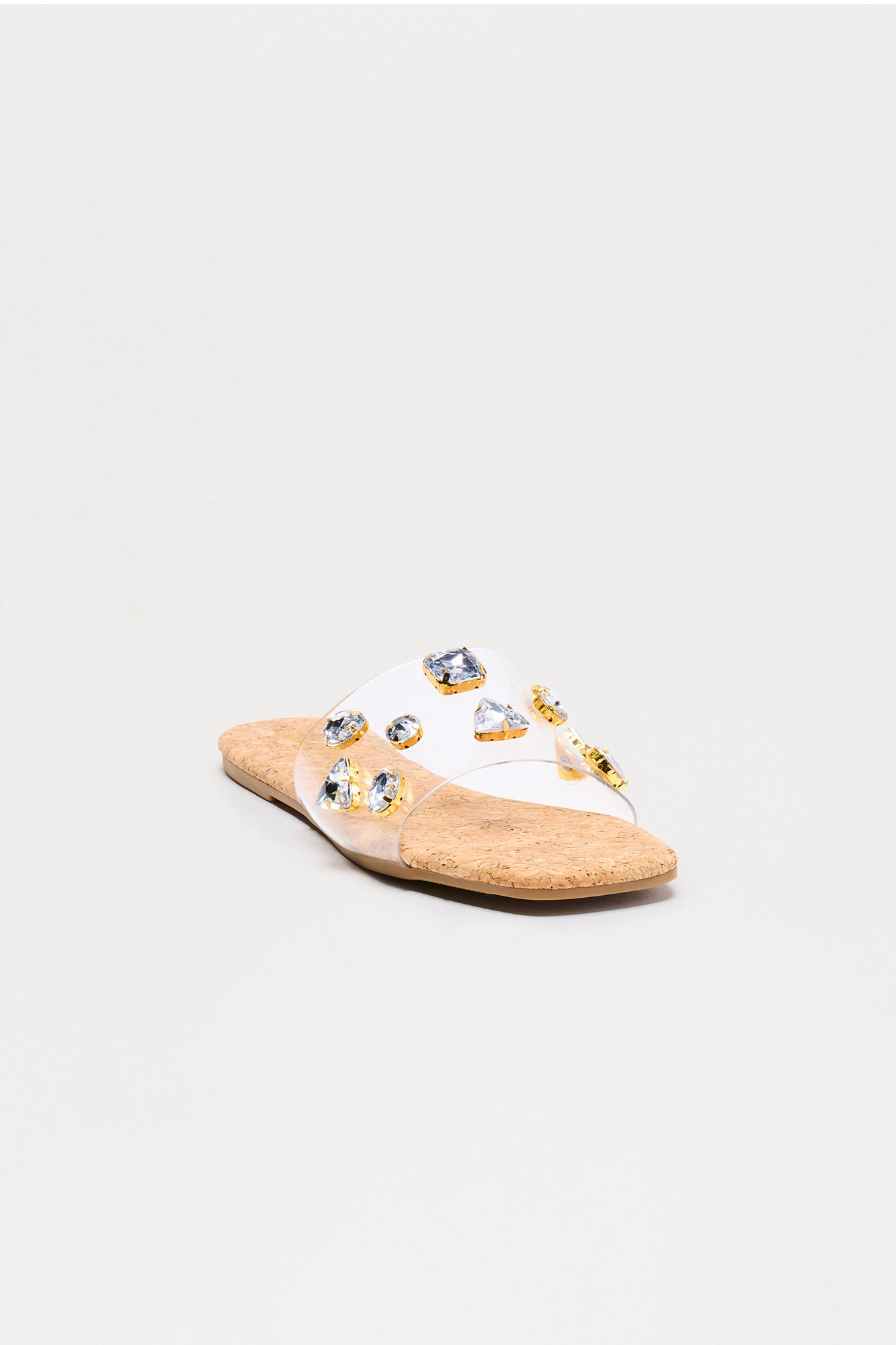 Britt Clear Jewel Slip On Sandals - Natural - Image 3