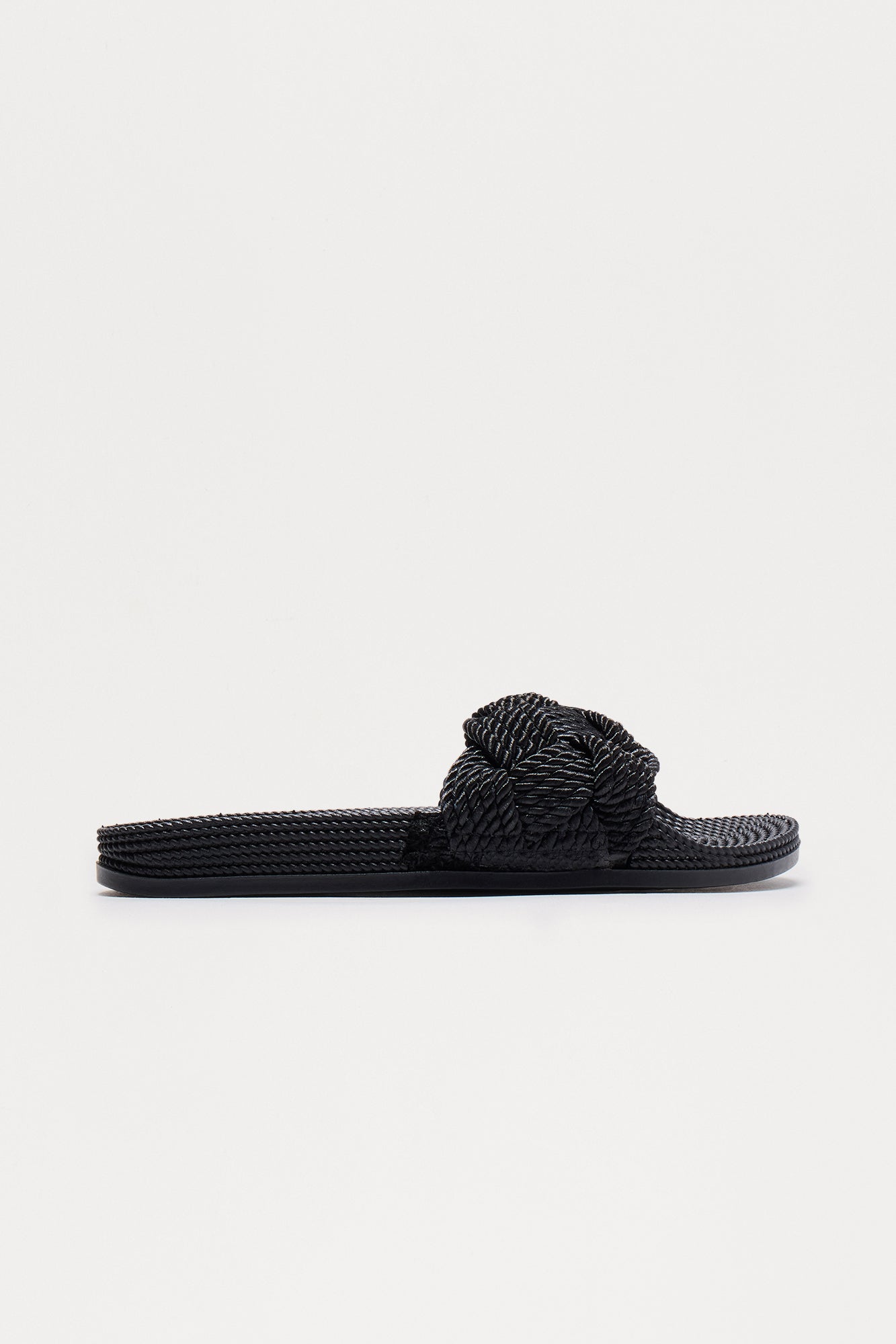 Lunete Braided Slip On Sandals - Black - Image 3