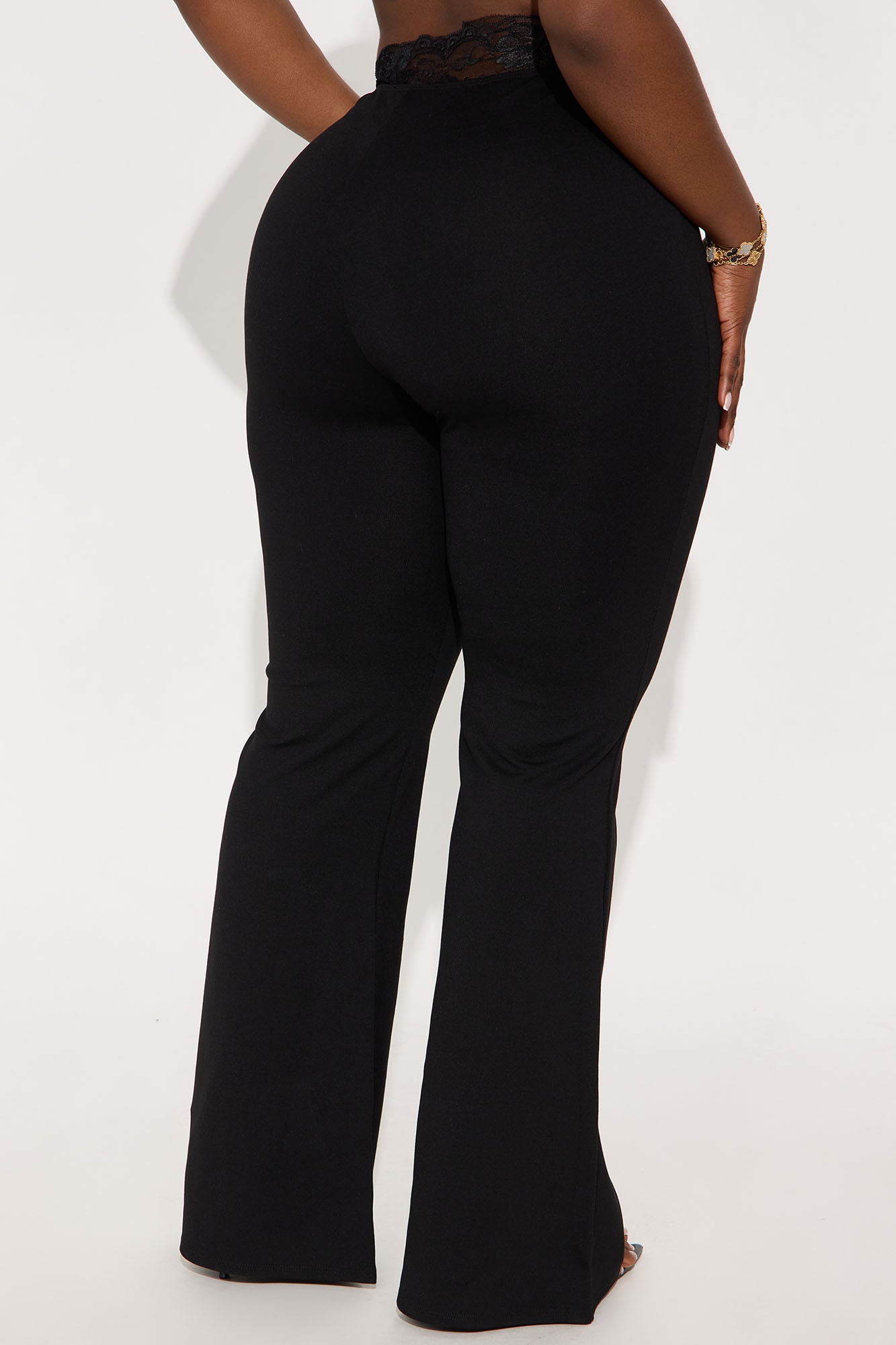 Playing Fair V Waist Flare Pant - Black - Image 6