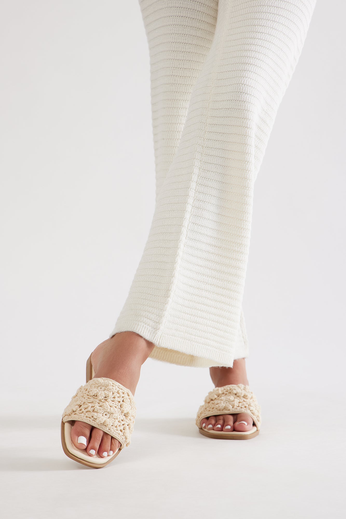 Aries Crochet Sandals - Beige - Image 4