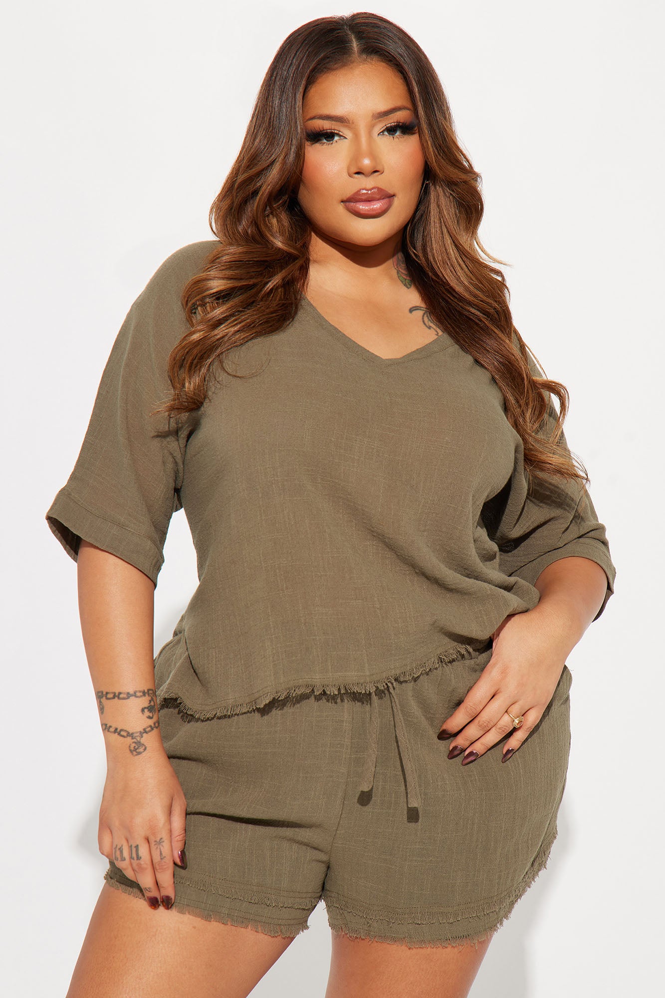 Ashley Short Set - Olive - Image 5