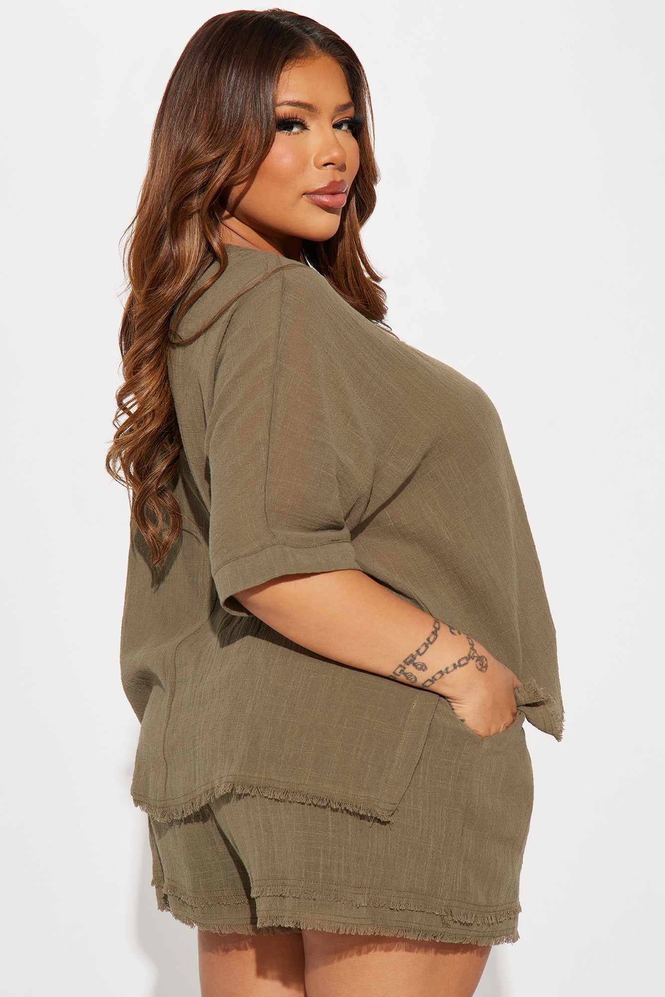 Ashley Short Set - Olive - Image 6