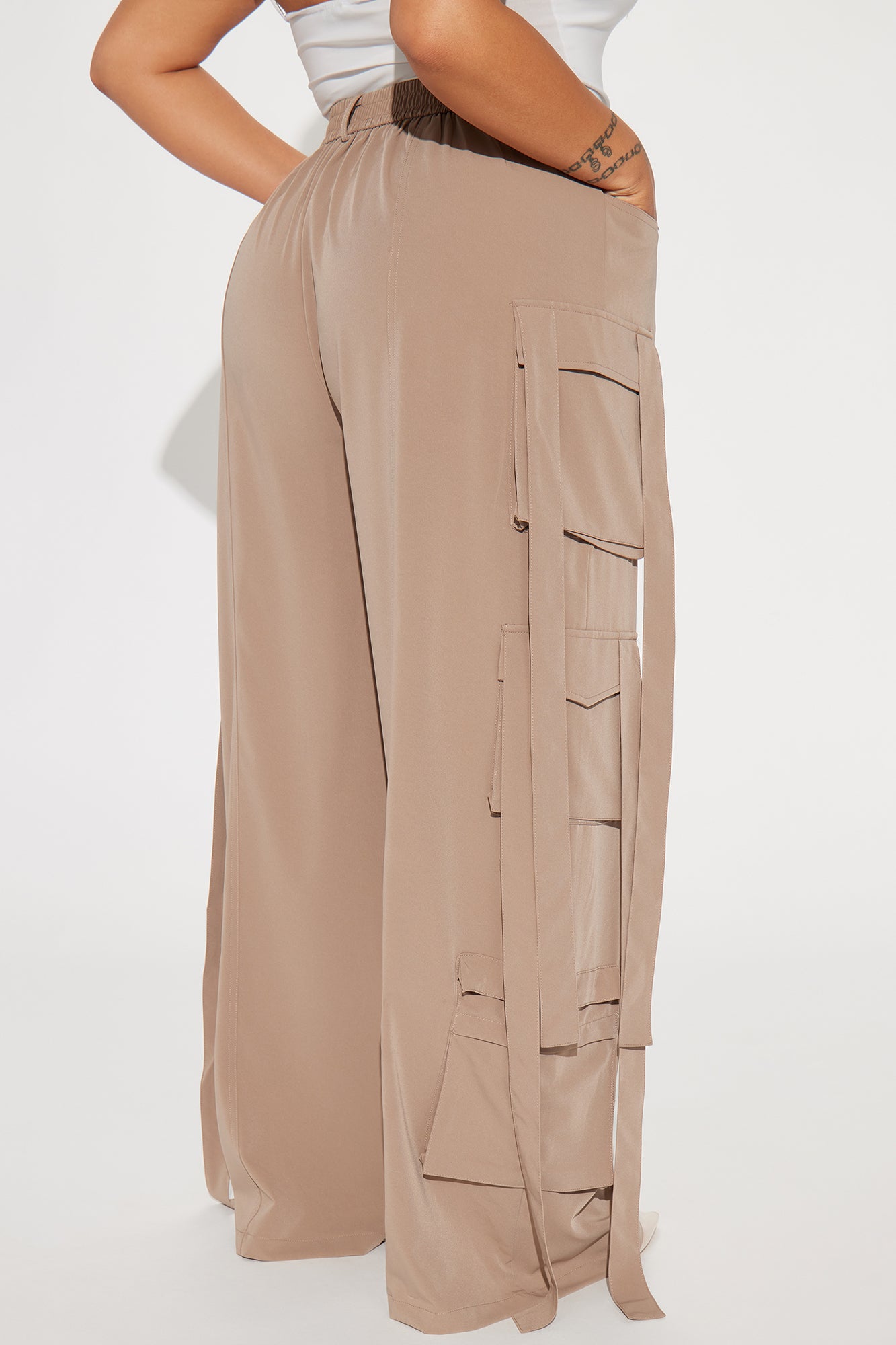 Archive Me Cargo Wide Leg Pant - Khaki - Image 9