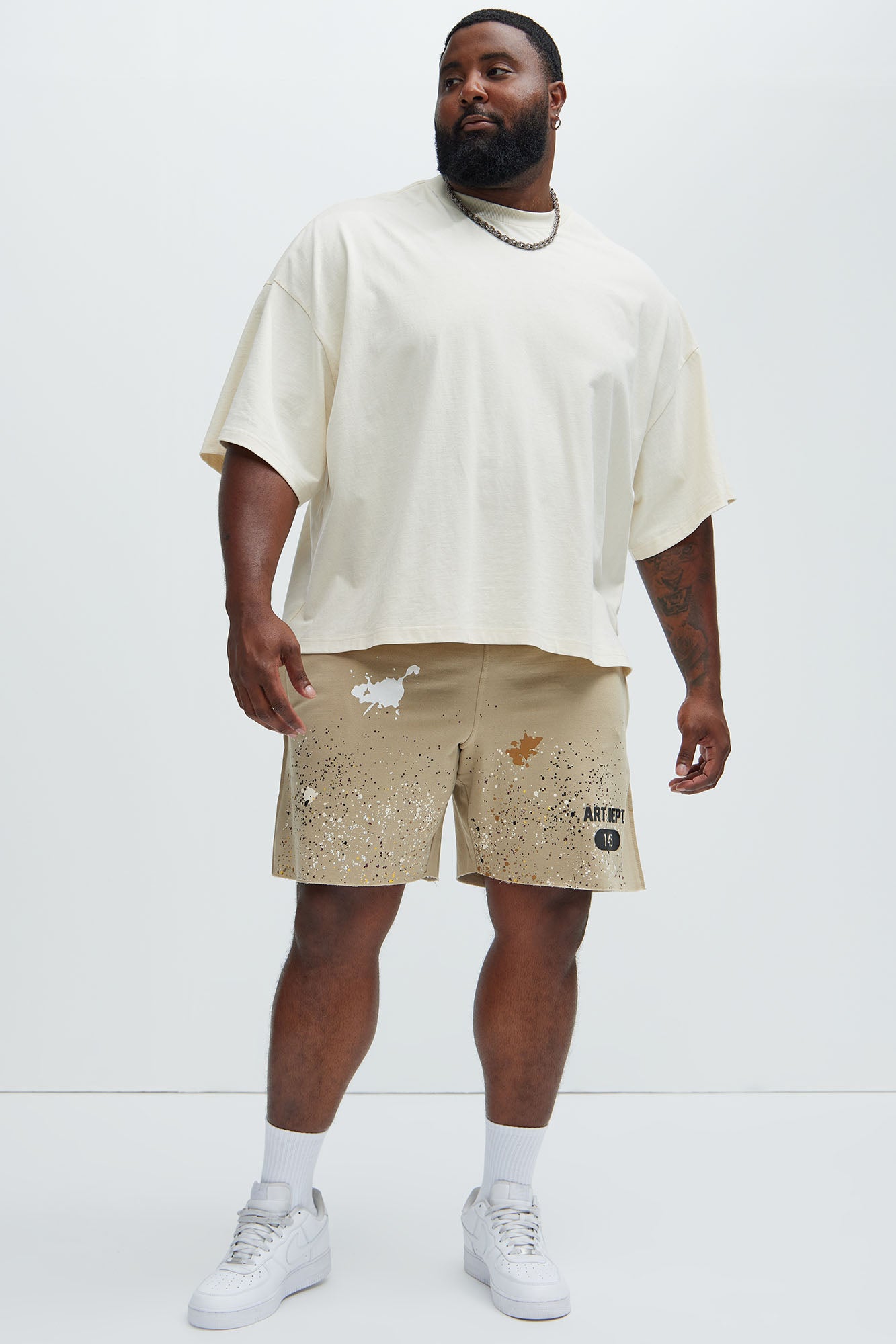 Art Dept Sweatshorts - Khaki - Image 7