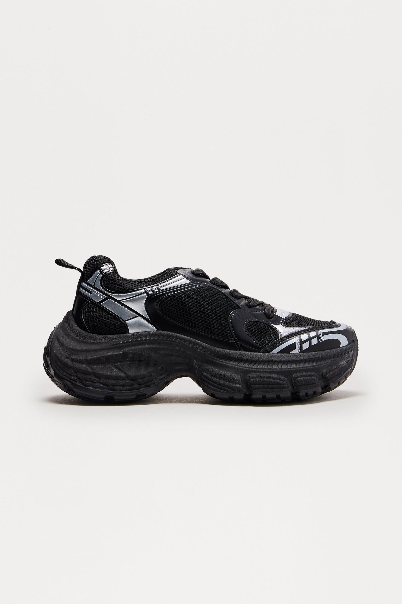 Beckham Lace Up Sneakers - Black - Image 3