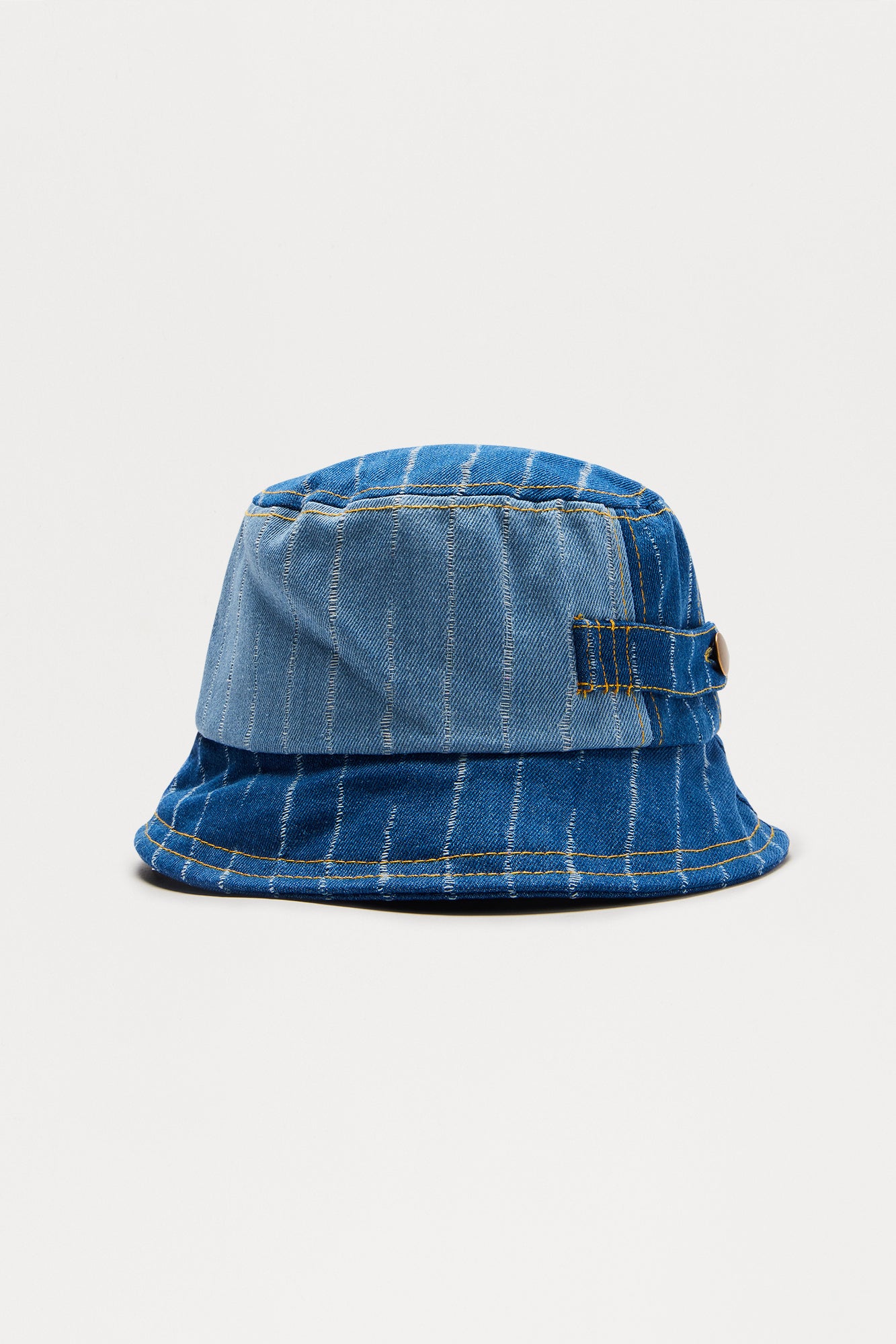 Denim Patchwork Bucket Hat - Denim - Image 3