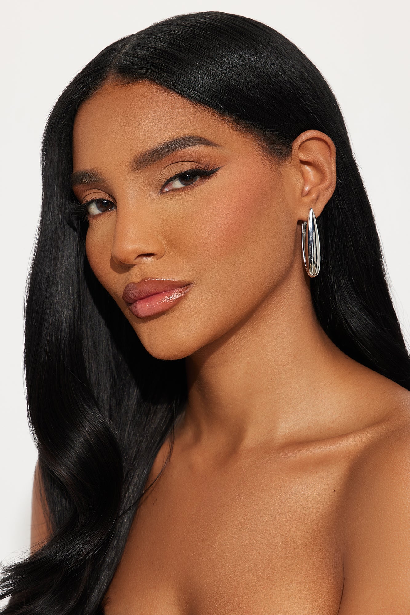 Miss Classy 3 Piece Hoop Earring Set - Silver - Image 3