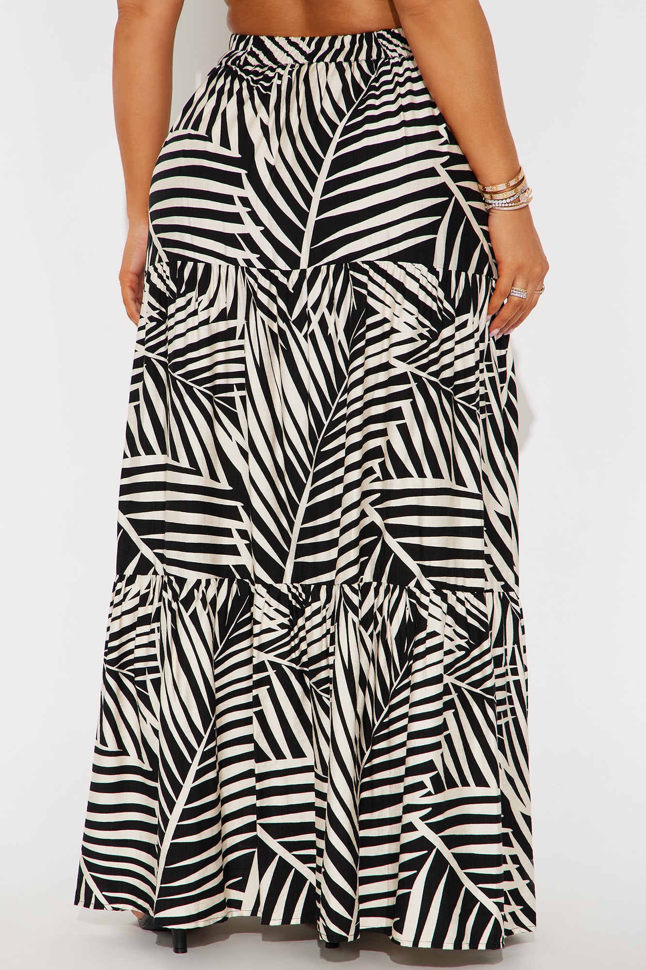 Aruba Tiered Maxi Skirt - Black/combo - Image 3