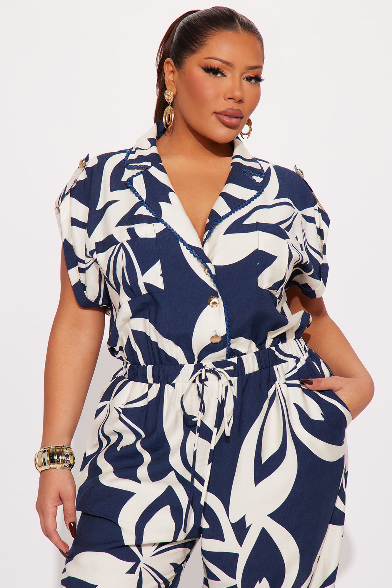 By The Seashore Jumpsuit - Blue/combo - Image 5