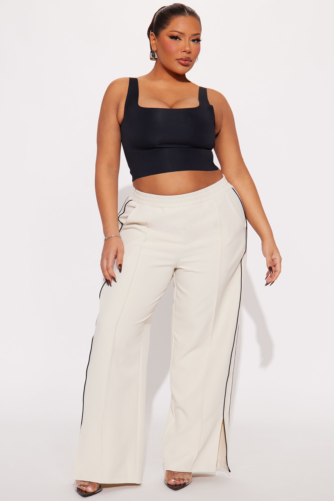 Gillian Track Trouser Pant - Cream - Image 4