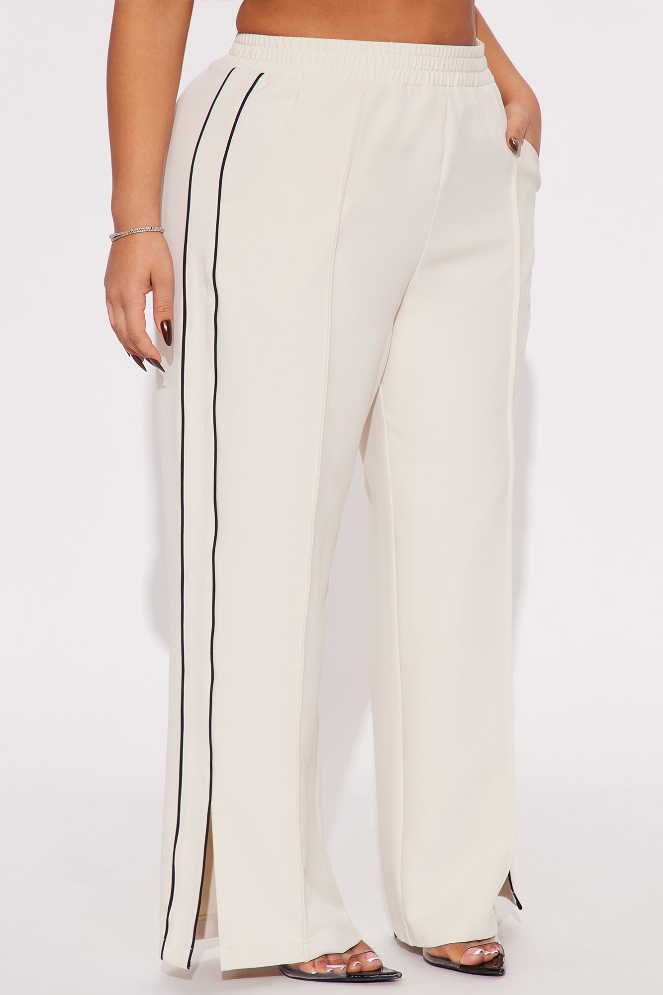 Gillian Track Trouser Pant - Cream - Image 5