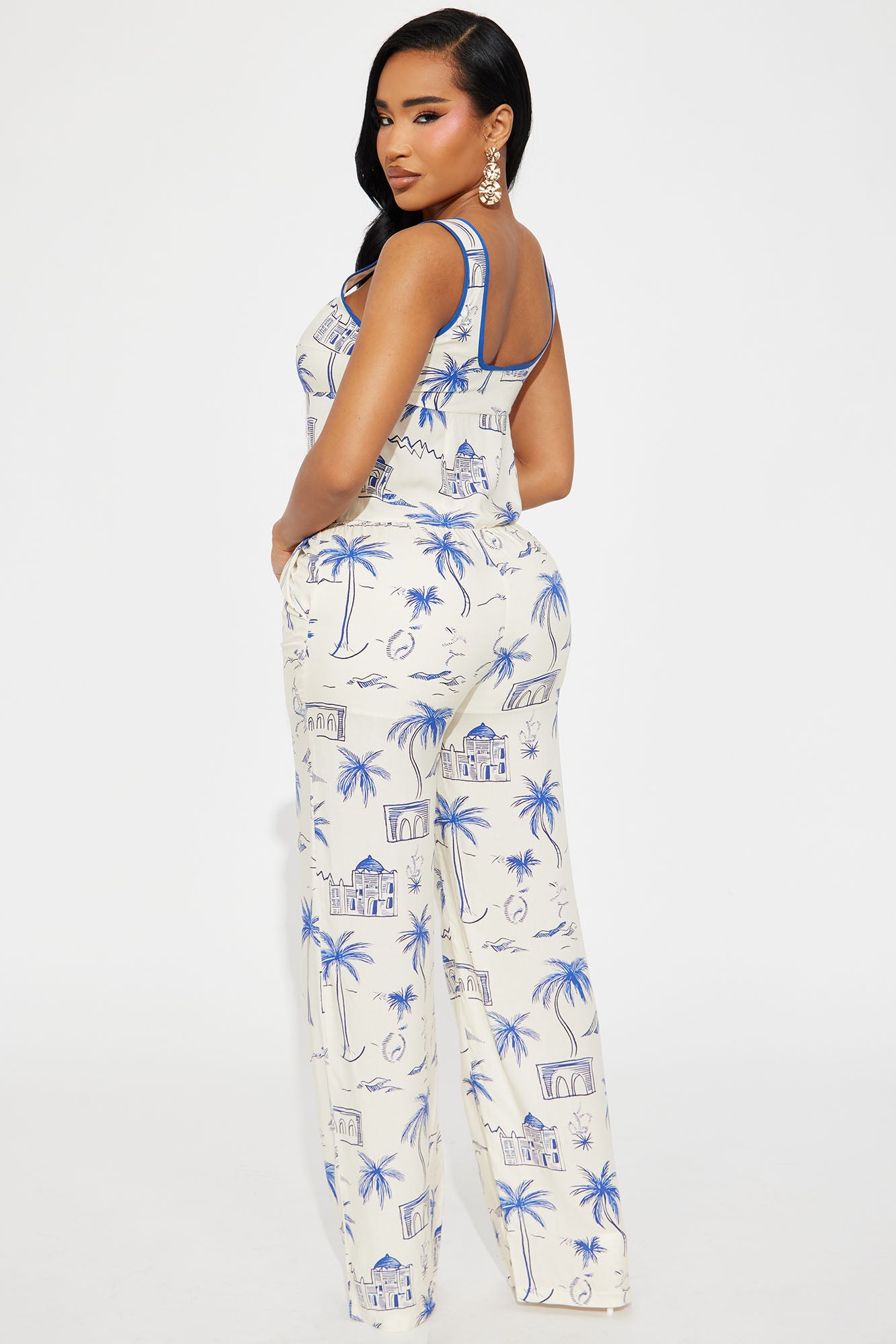 Vacation Status Pant Set - Cream/combo - Image 3
