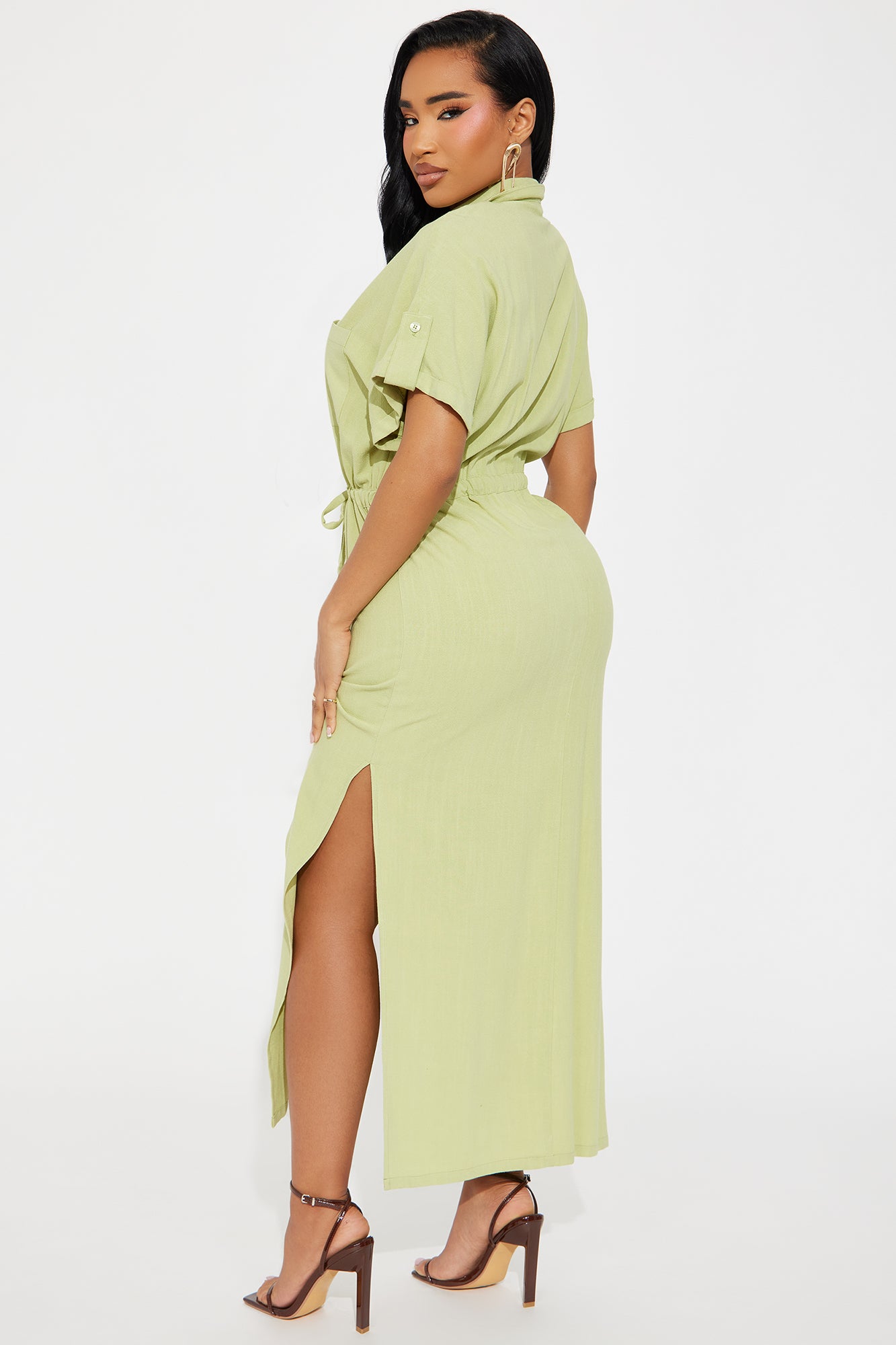 Always On Time Maxi Dress - Green - Image 3