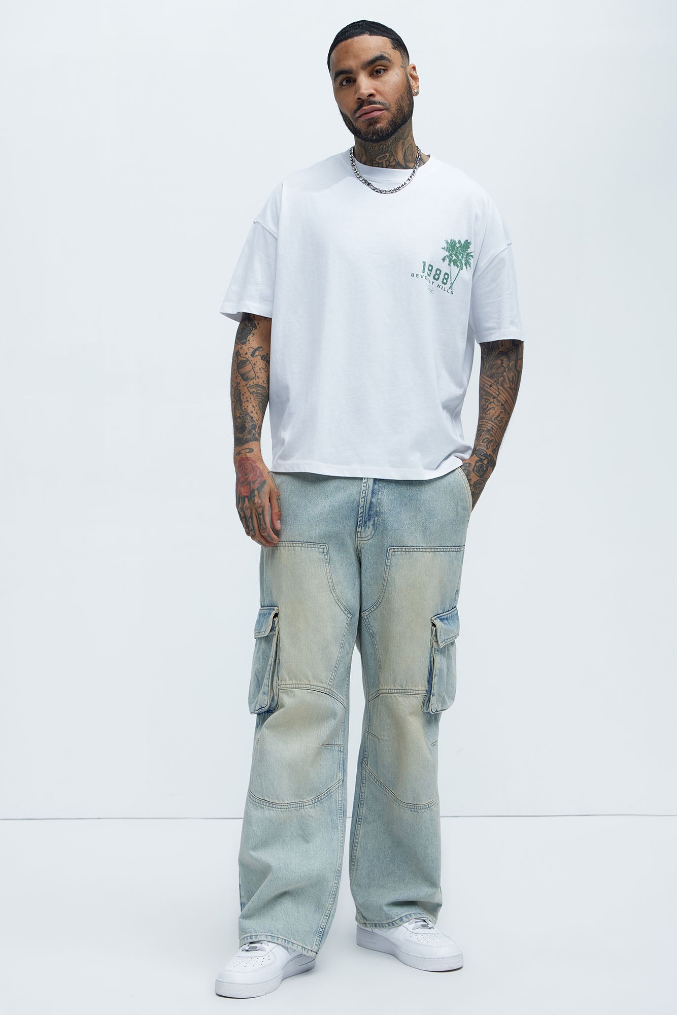 Rodeo Drive 1988 Oversized Short Sleeve Tee - White - Image 3