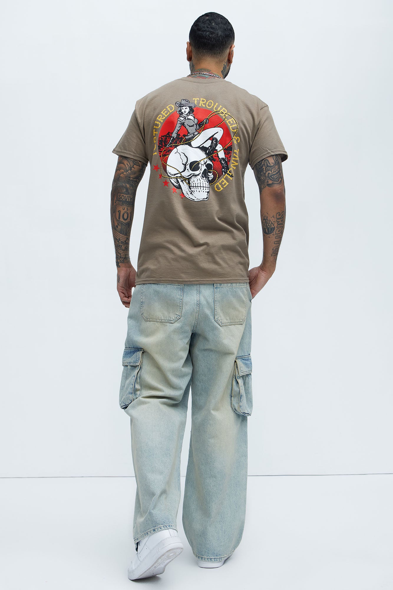 Tortured Troubled Tangled Short Sleeve Tee - Brown - Image 5