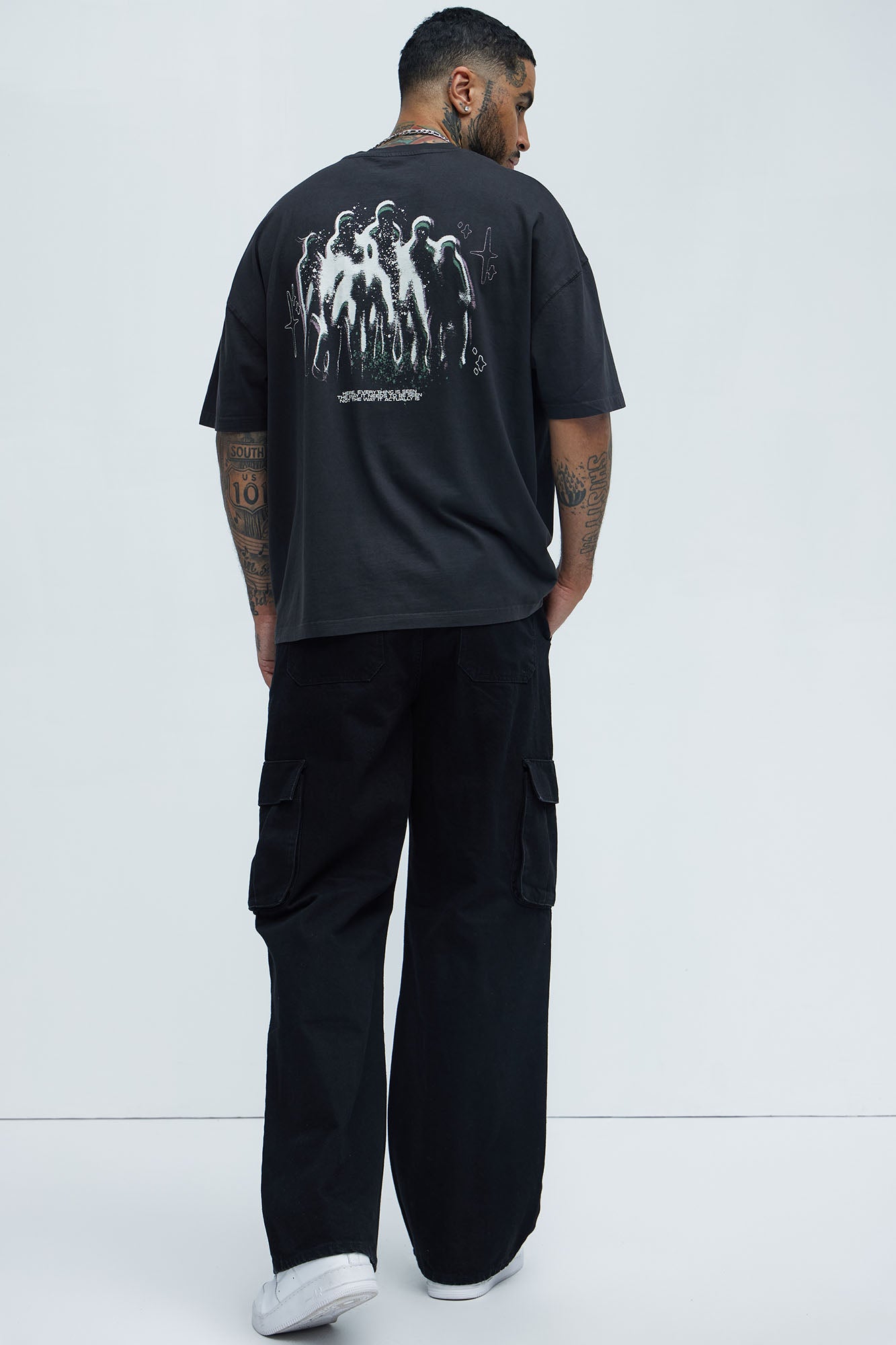 Brutalism Oversized Short Sleeve Tee - Charcoal - Image 5