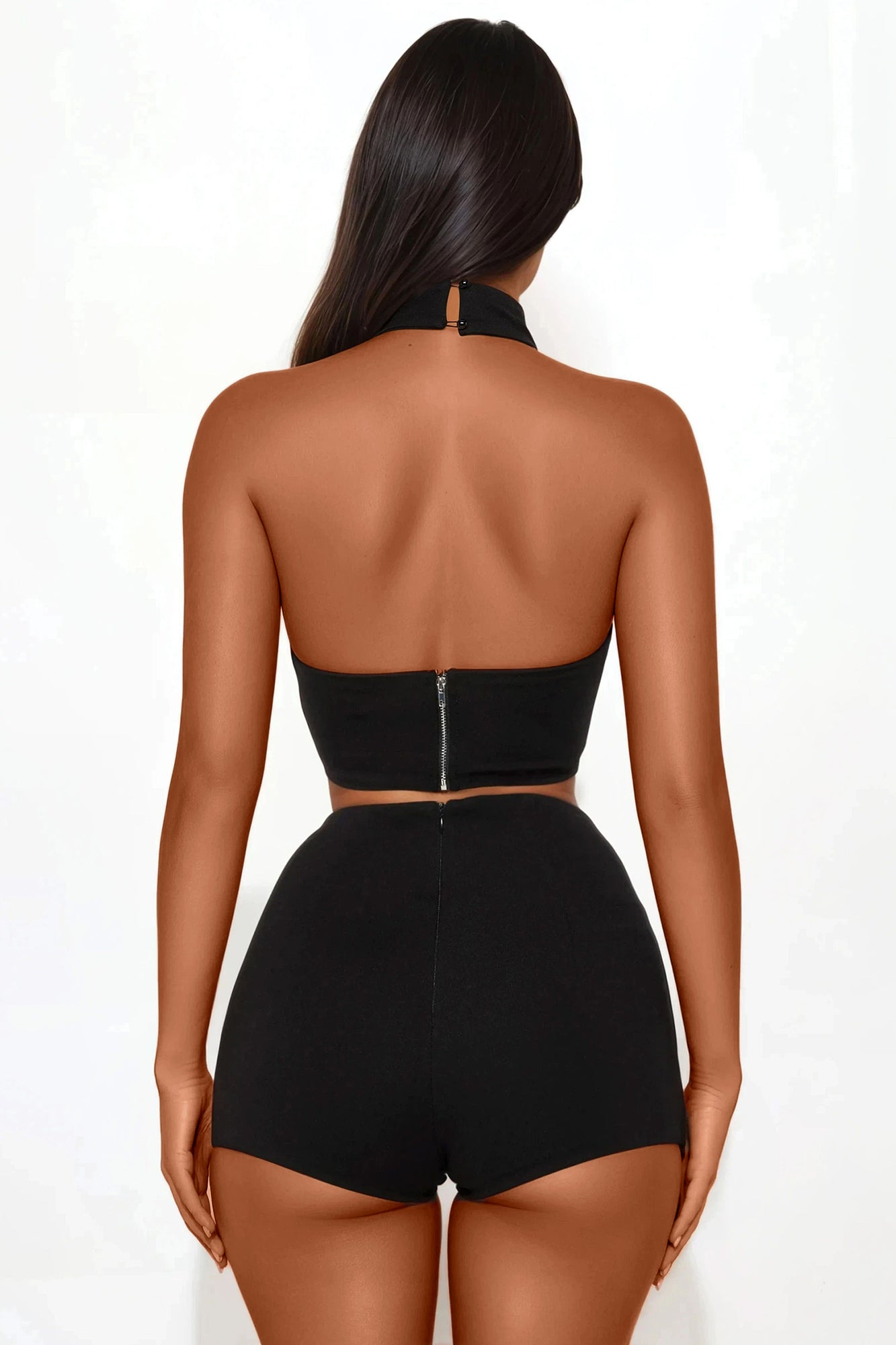 Baddie Grommet Micro Short Set  - Black - Image 3